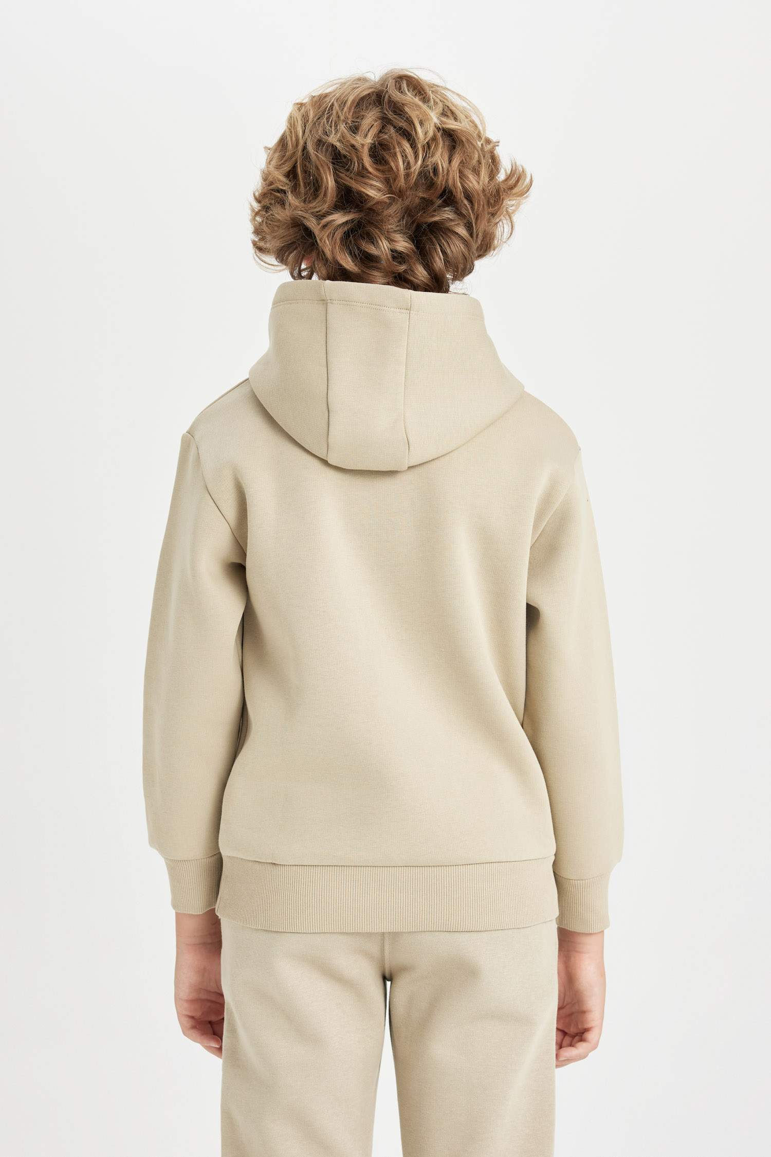 Erkek Çocuk Yazı Baskılı Cepli Kapüşonlu Okul Sweatshirt