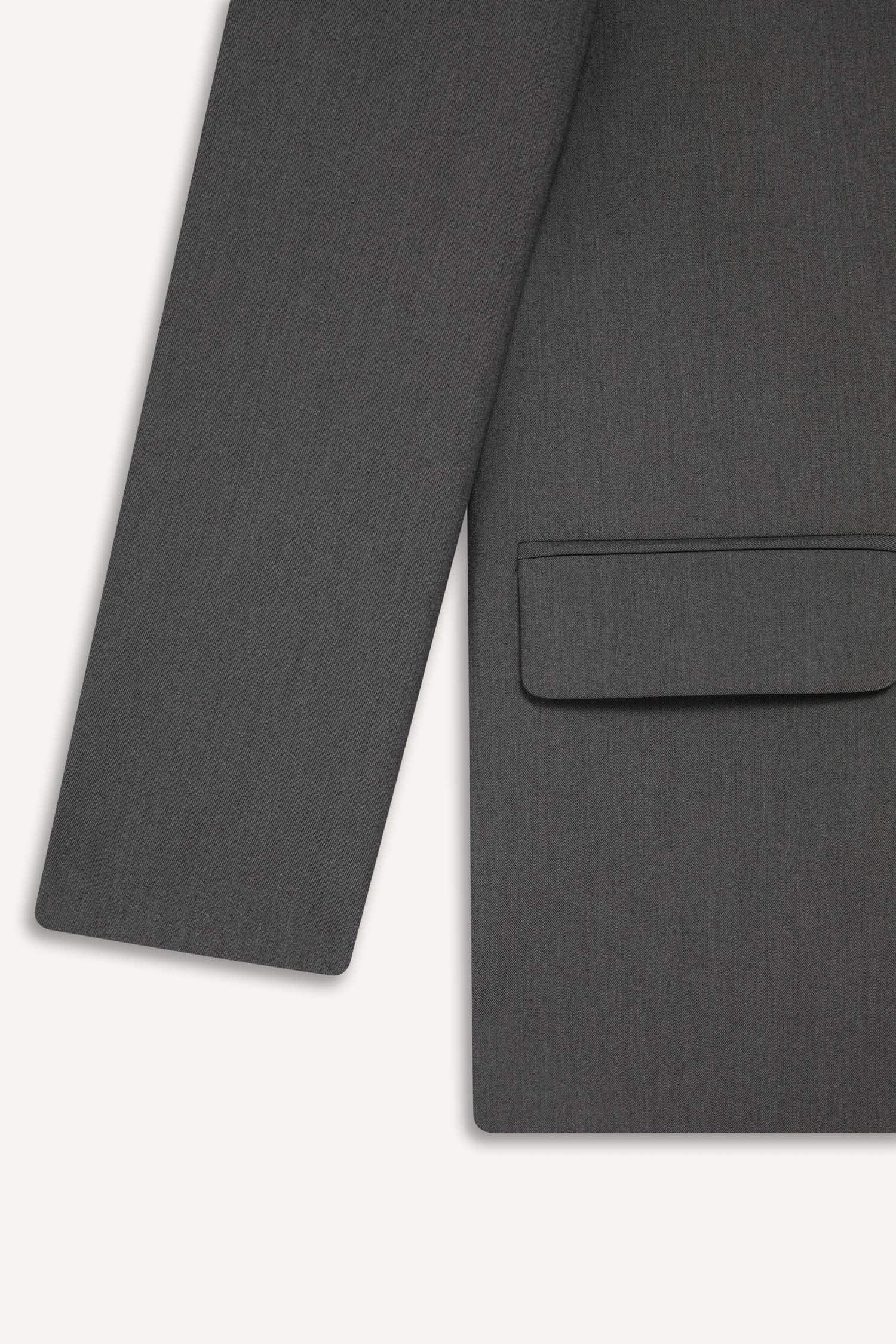 سترة بليزر قصة عادية بجيب