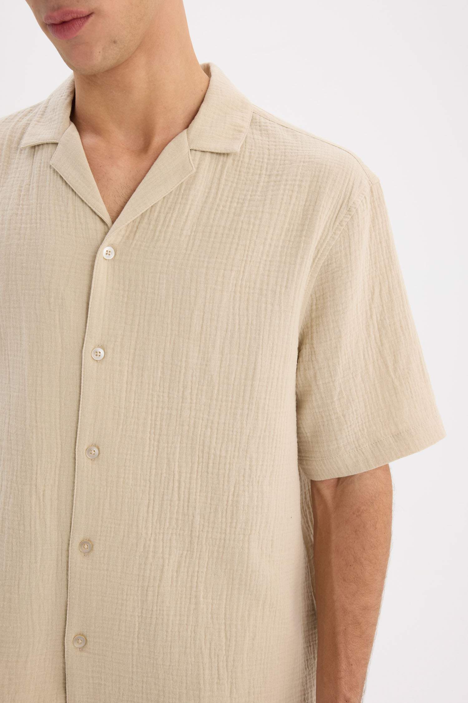 قميص بولو نص كم قطن قصة مريحة