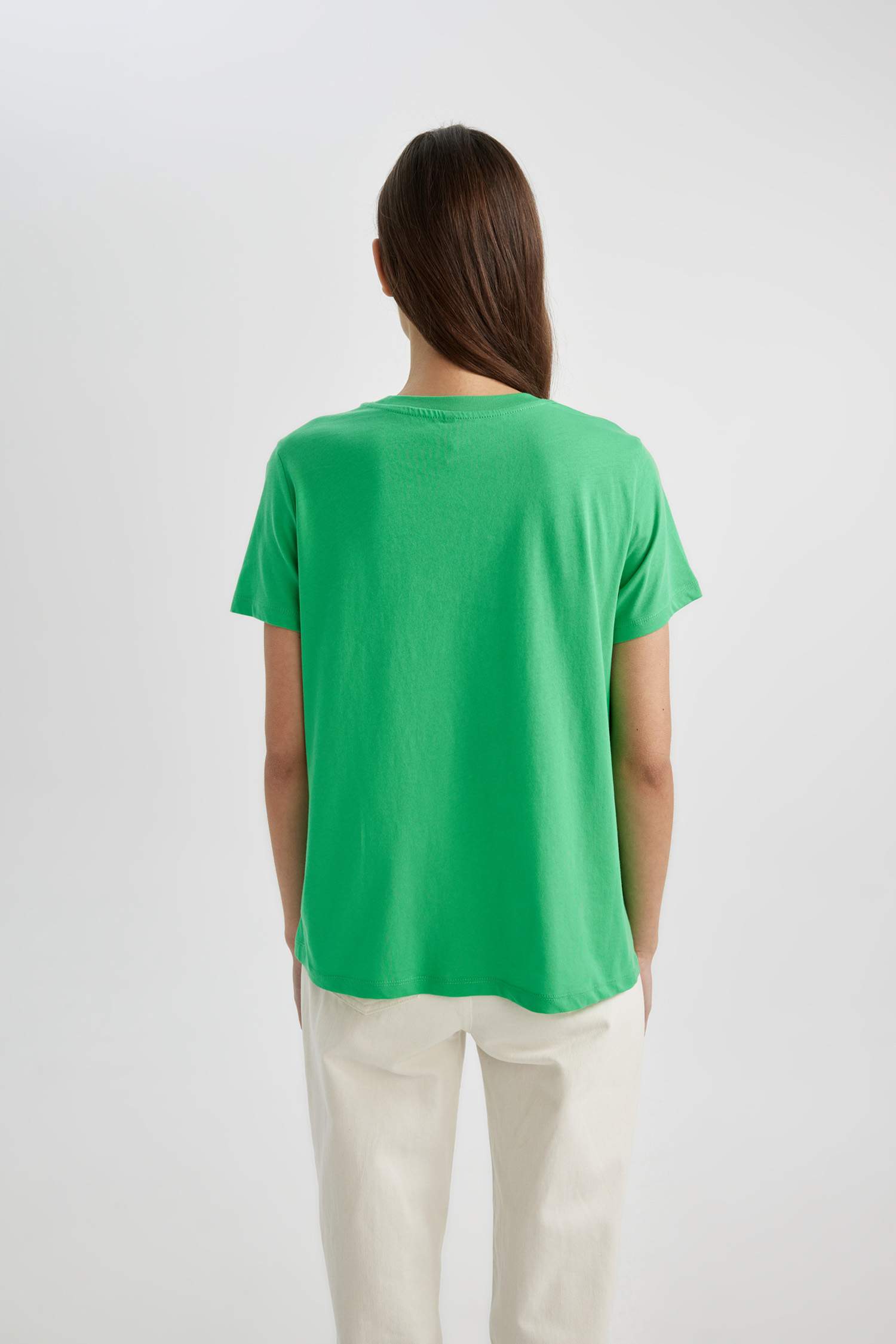 Regular Fit Crew Neck Printed Short Sleeve T-Shirt