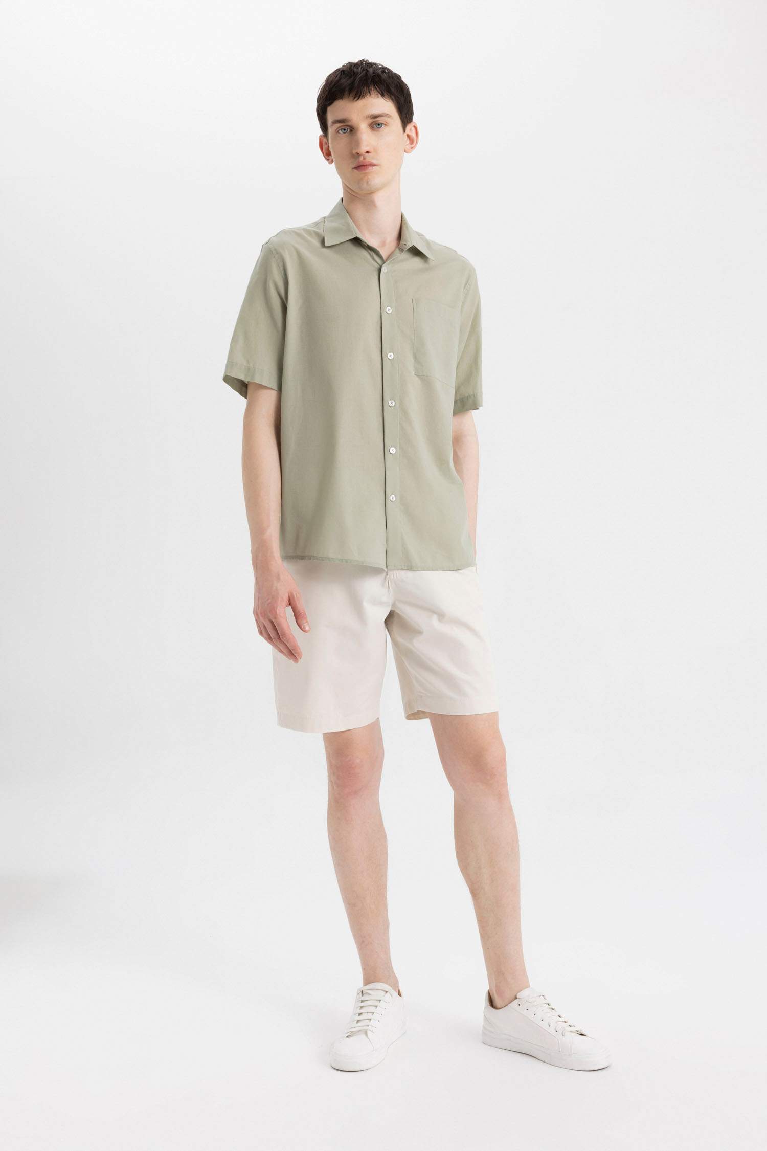 قميص بولو نص ردن قطن قصة مريحة