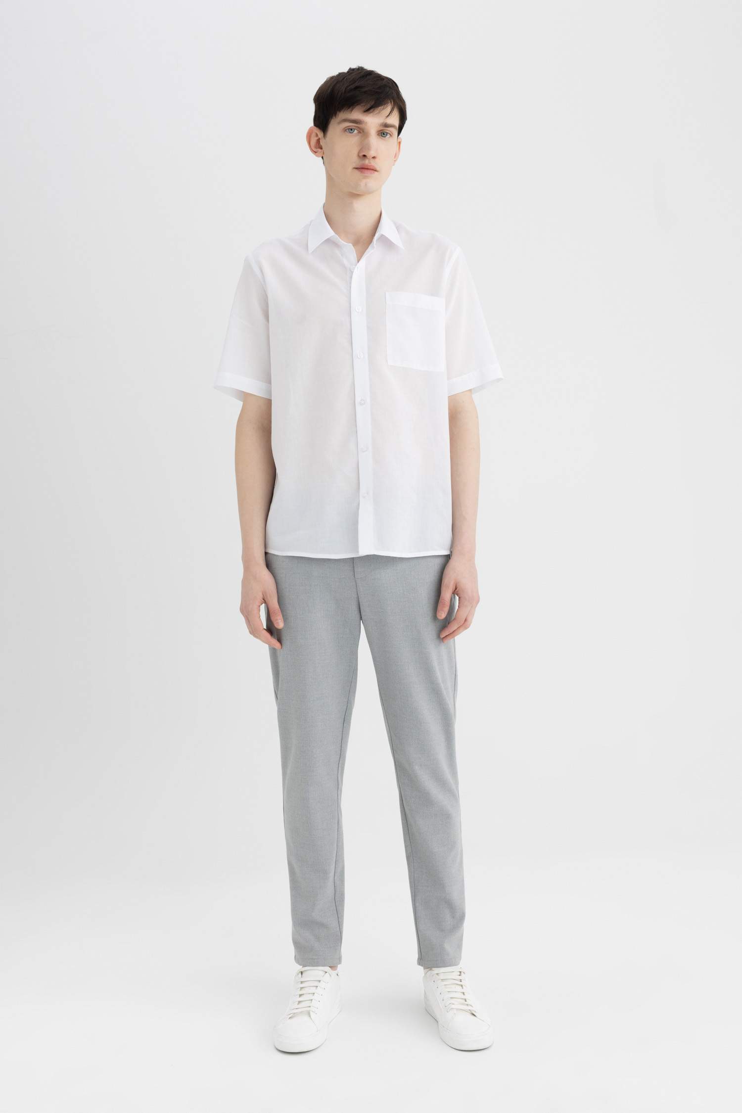 Рубашка свободного кроя из хлопка