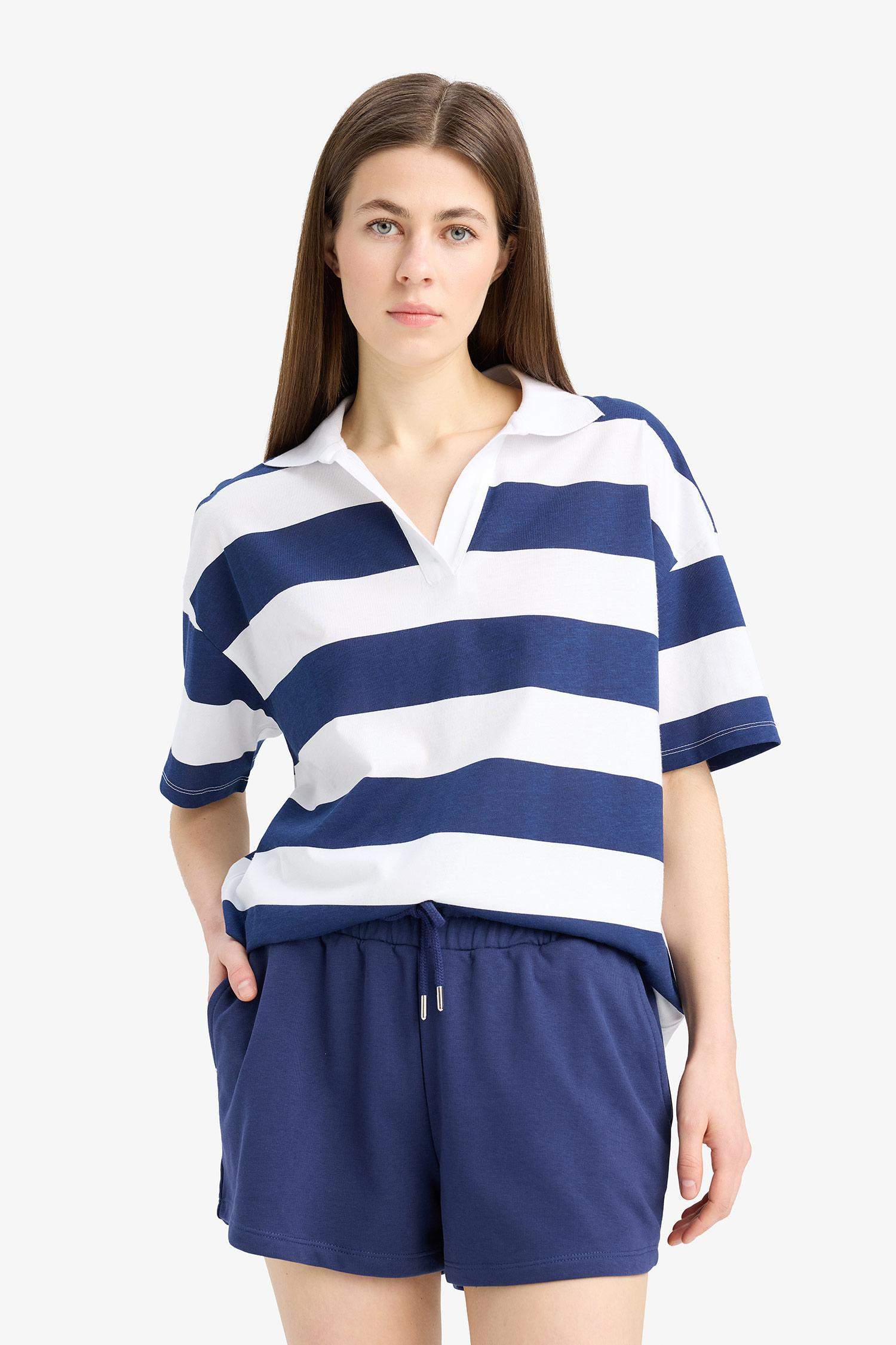 Short basique droit à taille normale avec cordon de serrage Coupe régulière