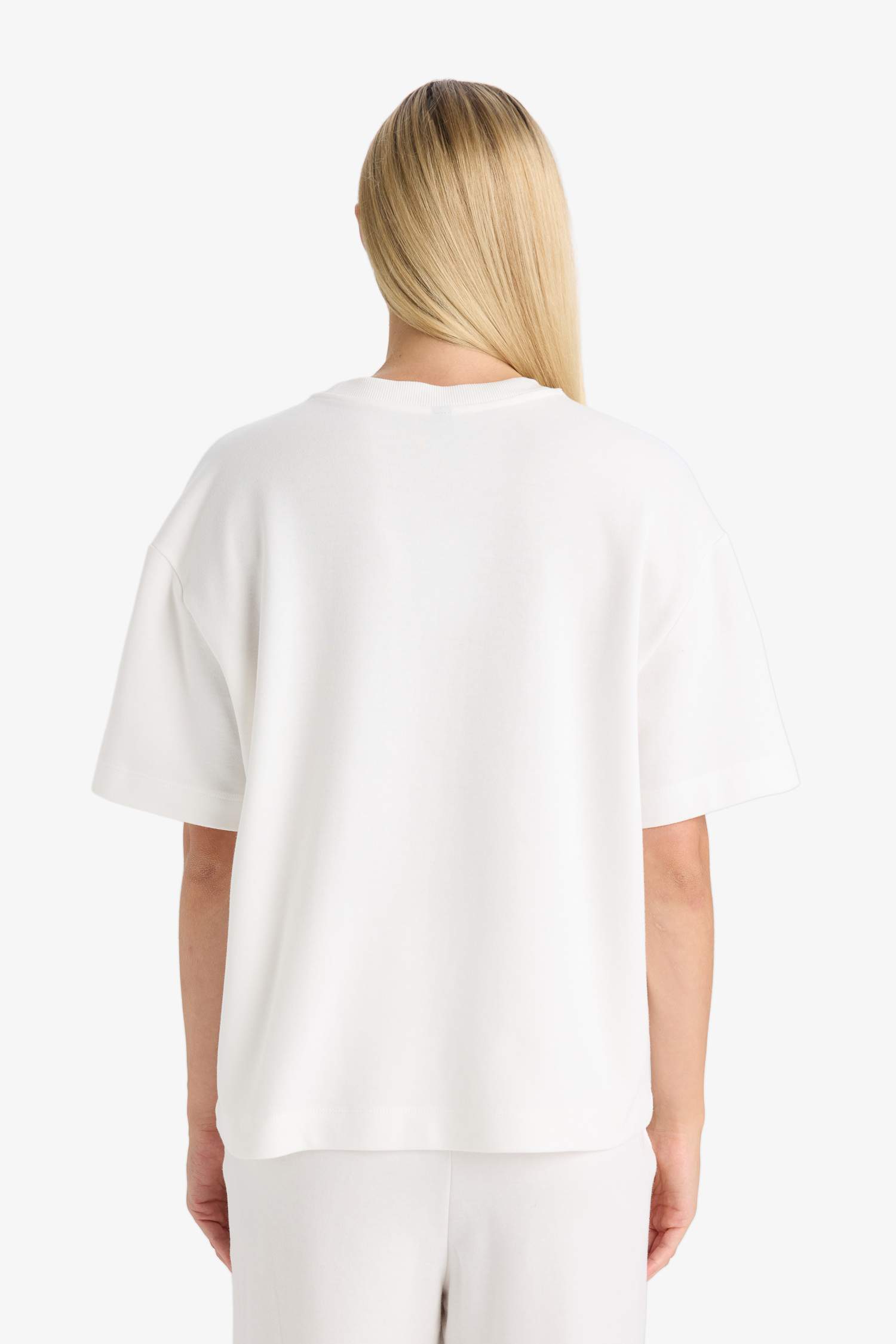 Oversize Loose Fit Crew Neck Basic Short Sleeve T-Shirt