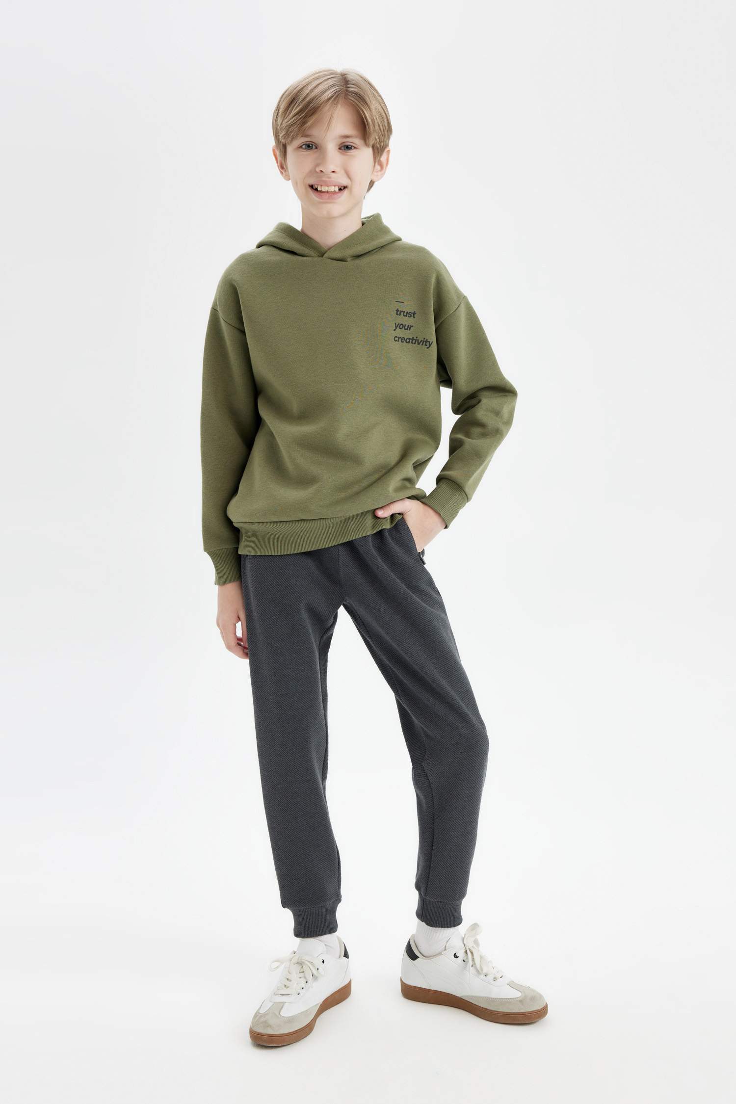 Erkek Çocuk Beli Paçası Lastikli Cepli Jogger Okul Eşofman Altı