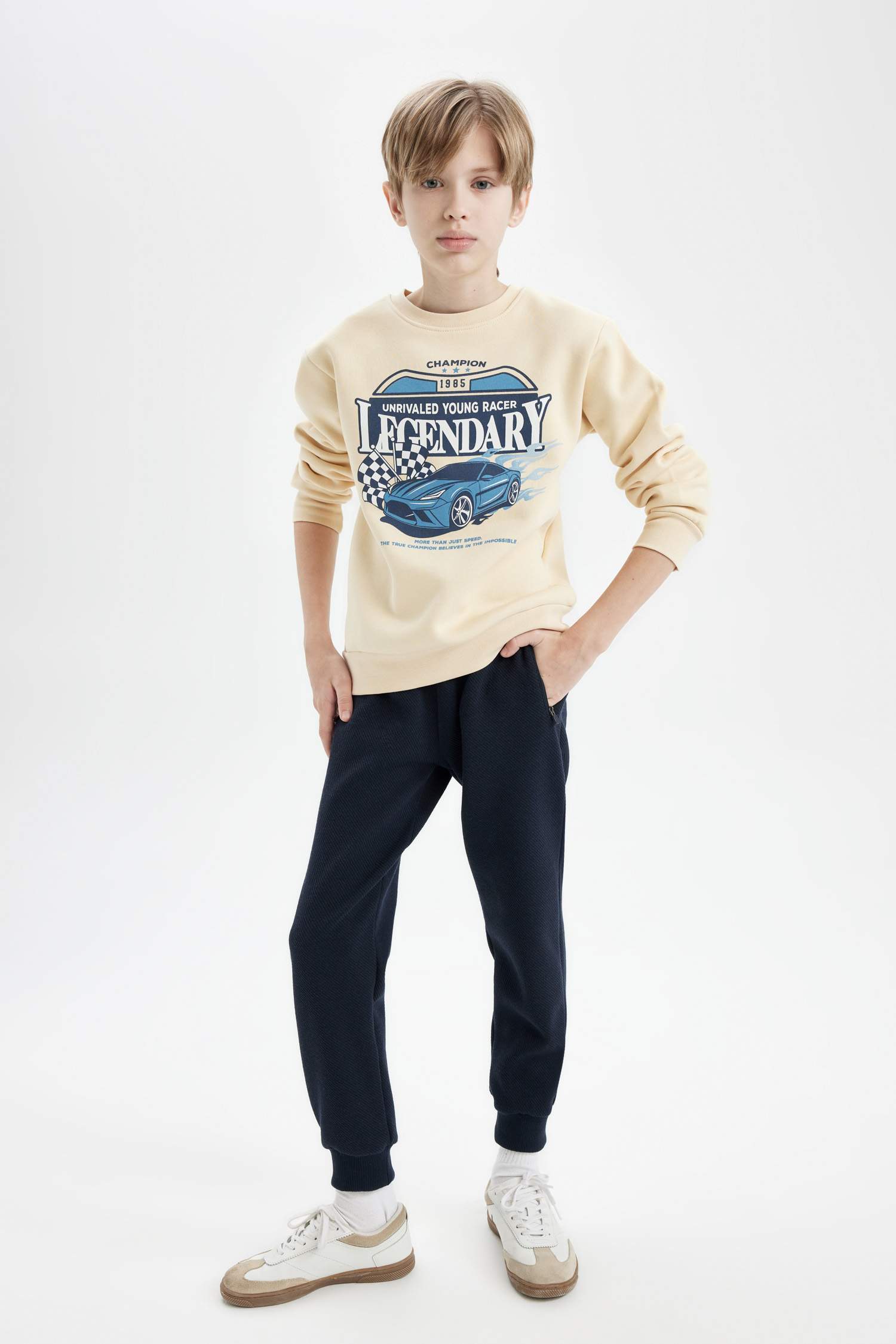 Boy Navy Blue School Sweatpants