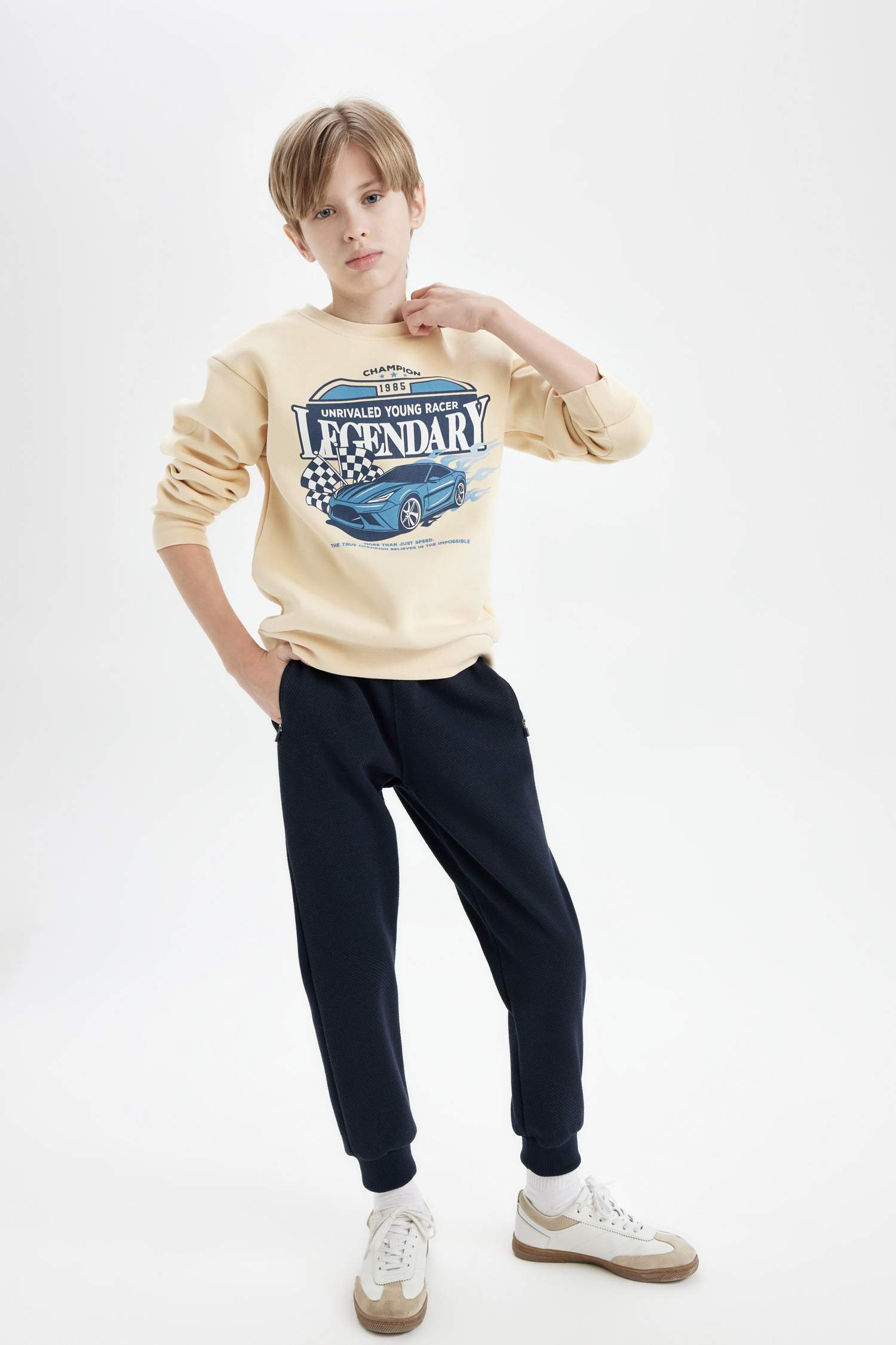 Boy Navy Blue School Sweatpants