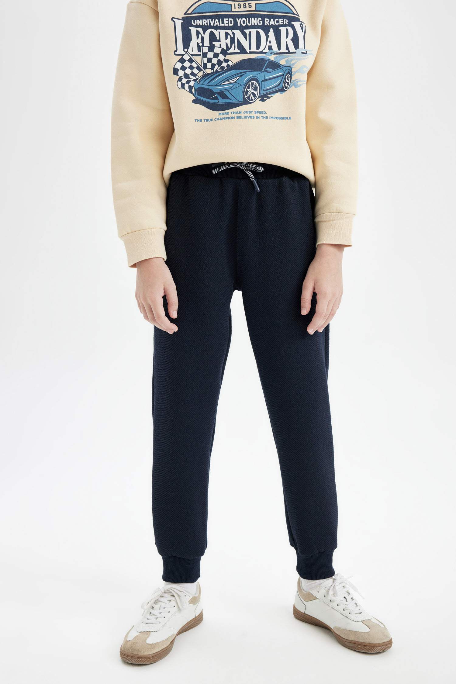 Boy Navy Blue School Sweatpants