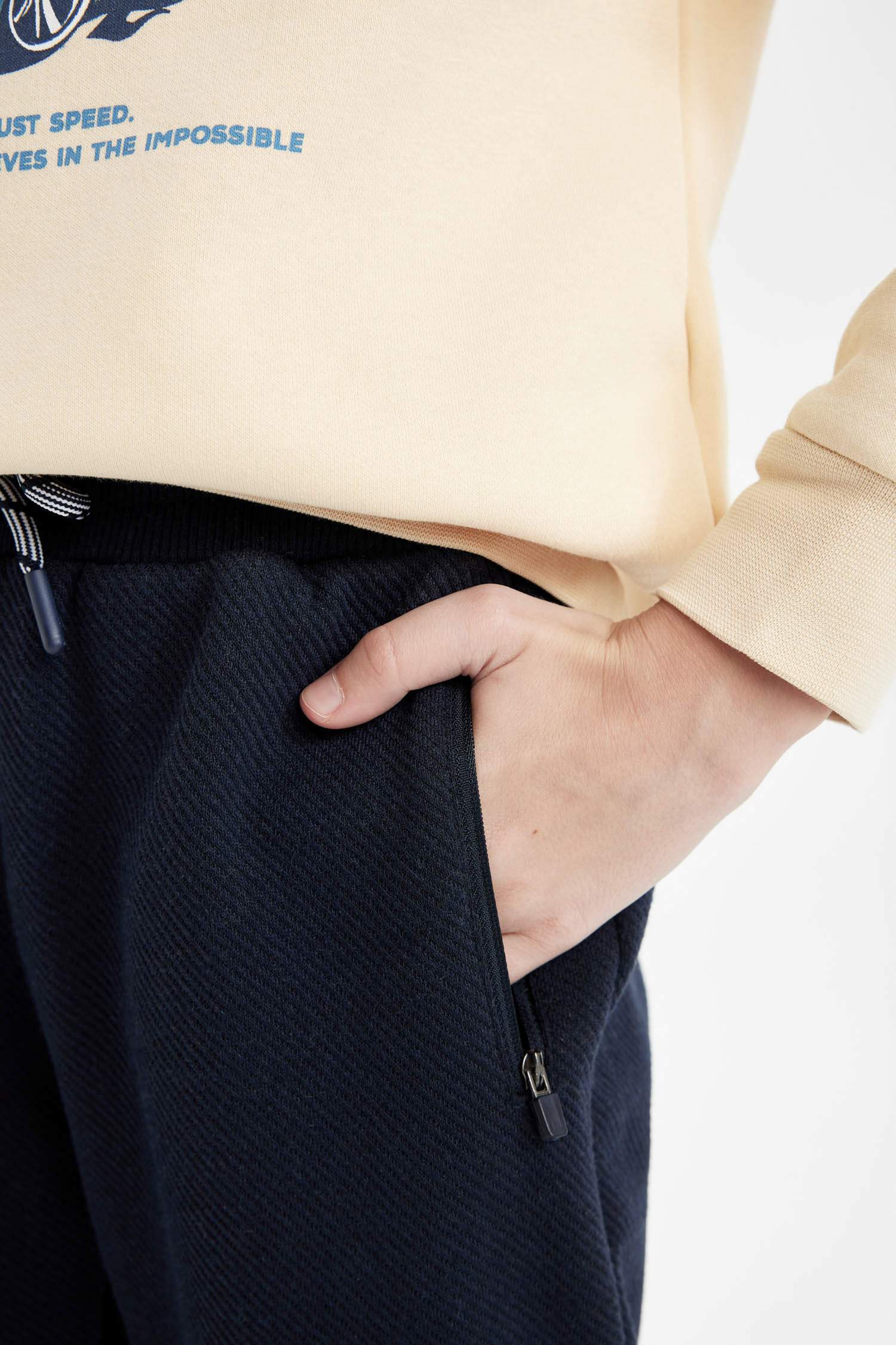 Boy Navy Blue School Sweatpants