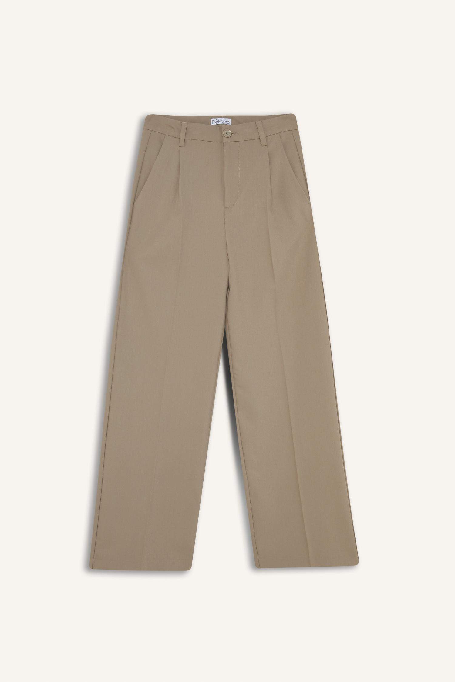 Wide Leg Three Pockets Trousers