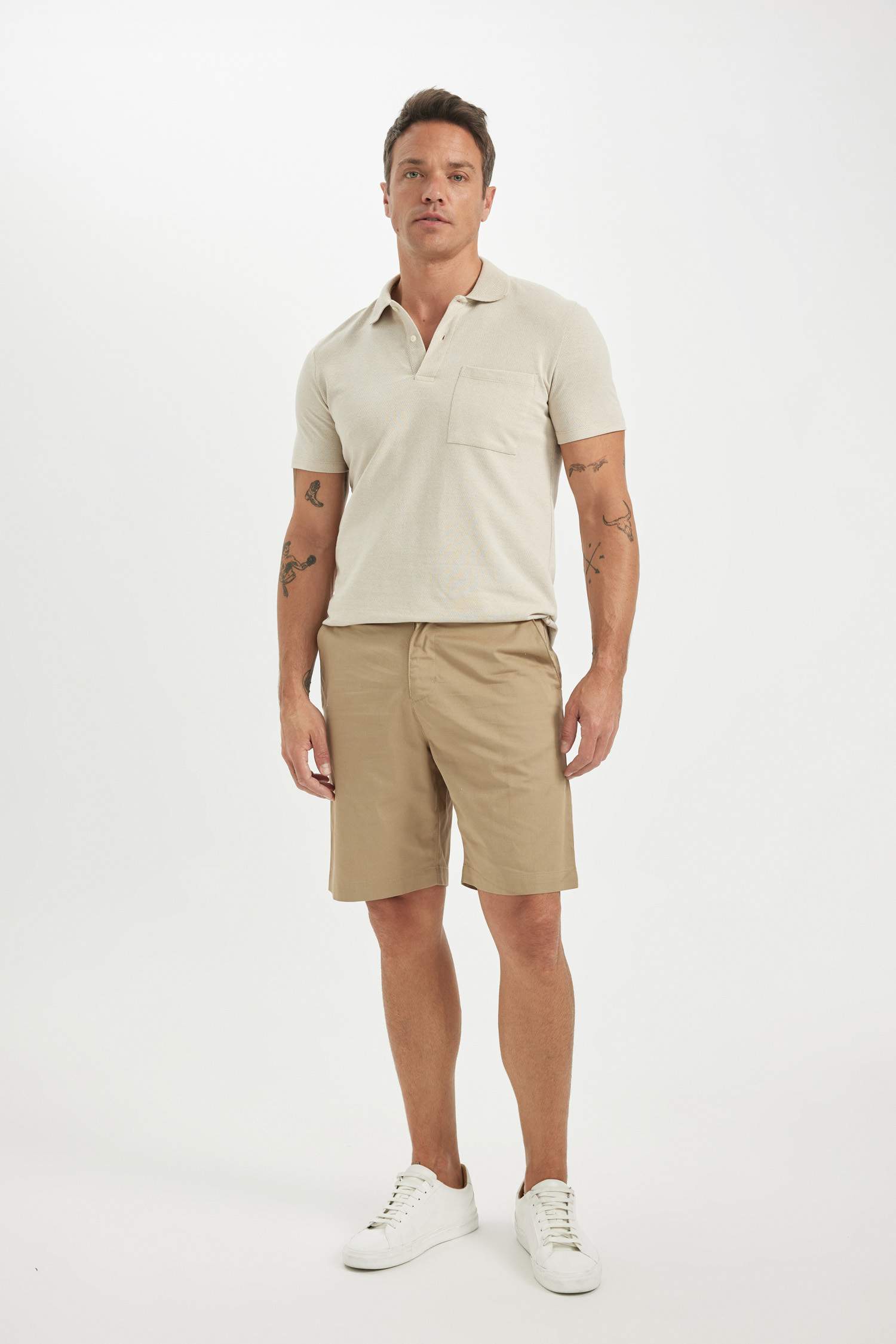 Regular Fit Gabardine Bermuda