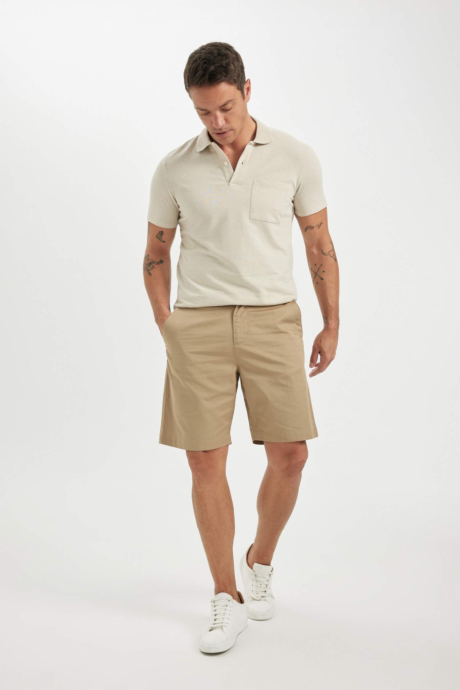 Regular Fit Gabardine Bermuda