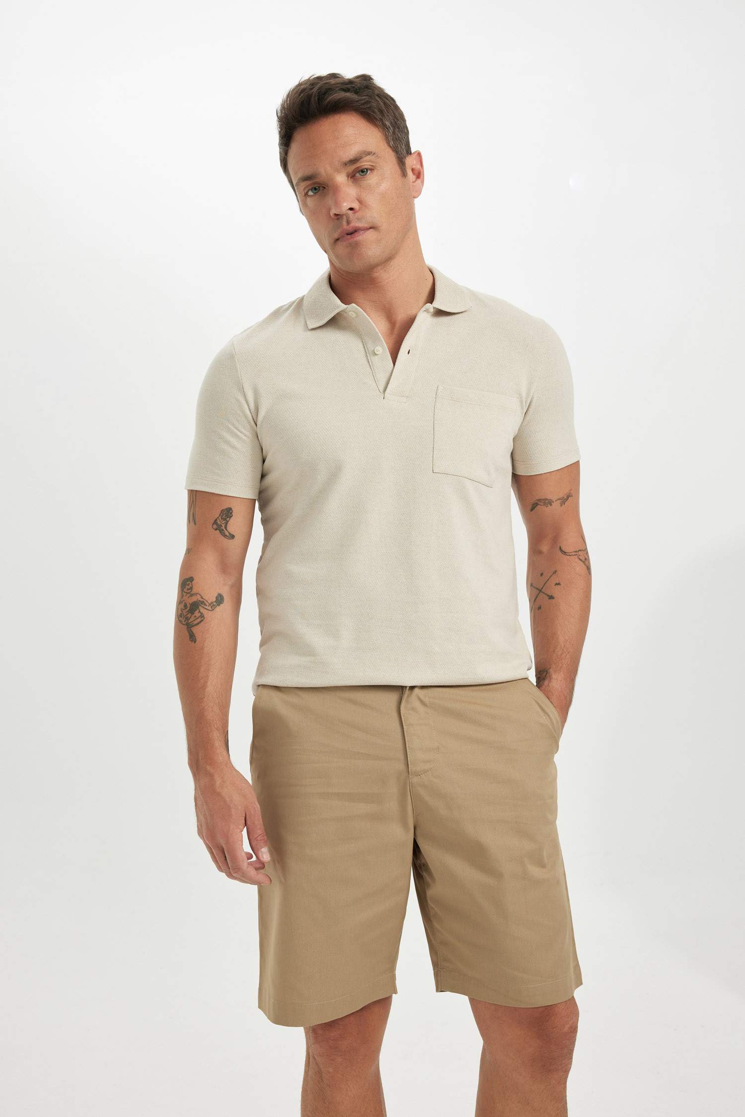 Regular Fit Gabardine Bermuda