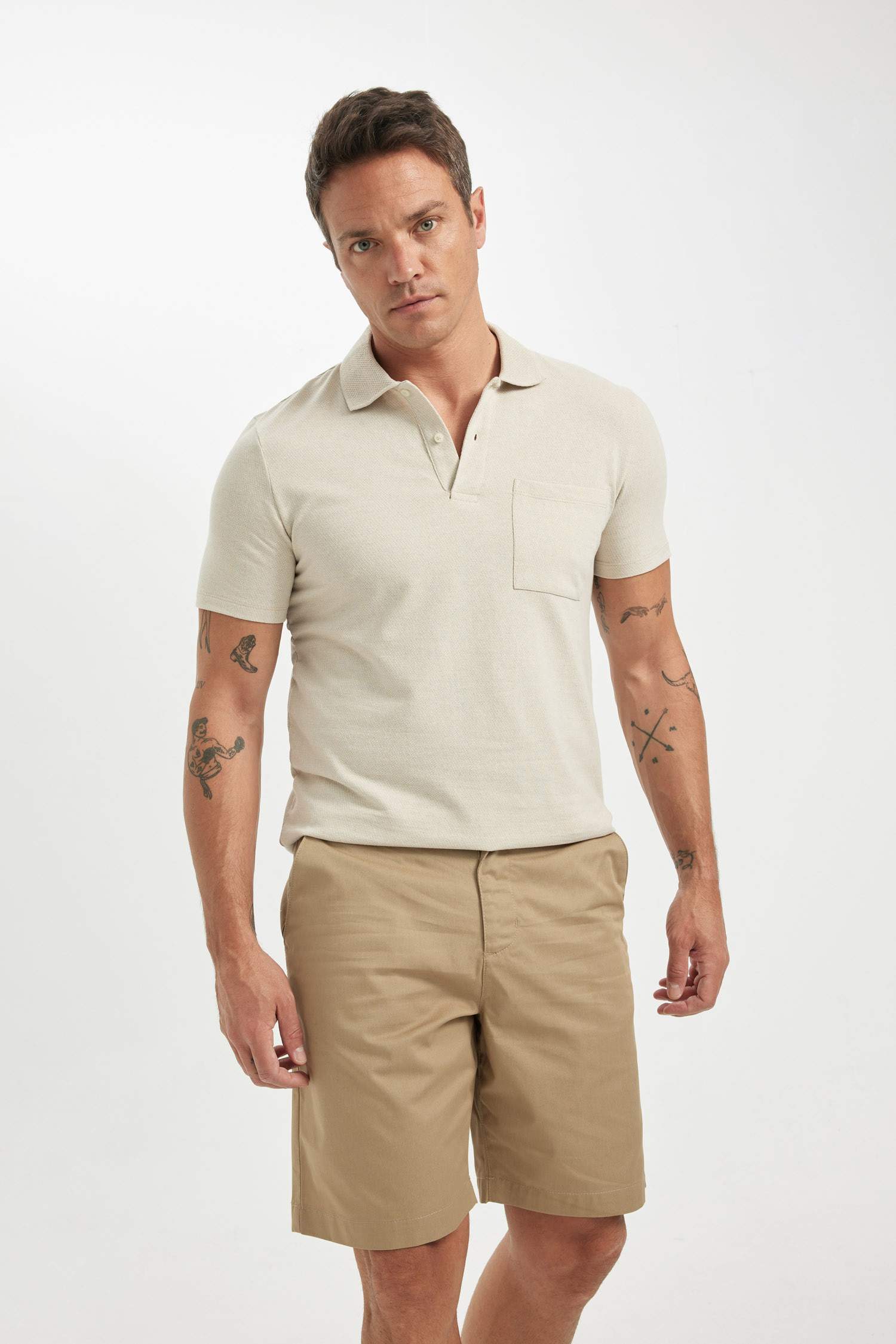 Regular Fit Gabardine Bermuda