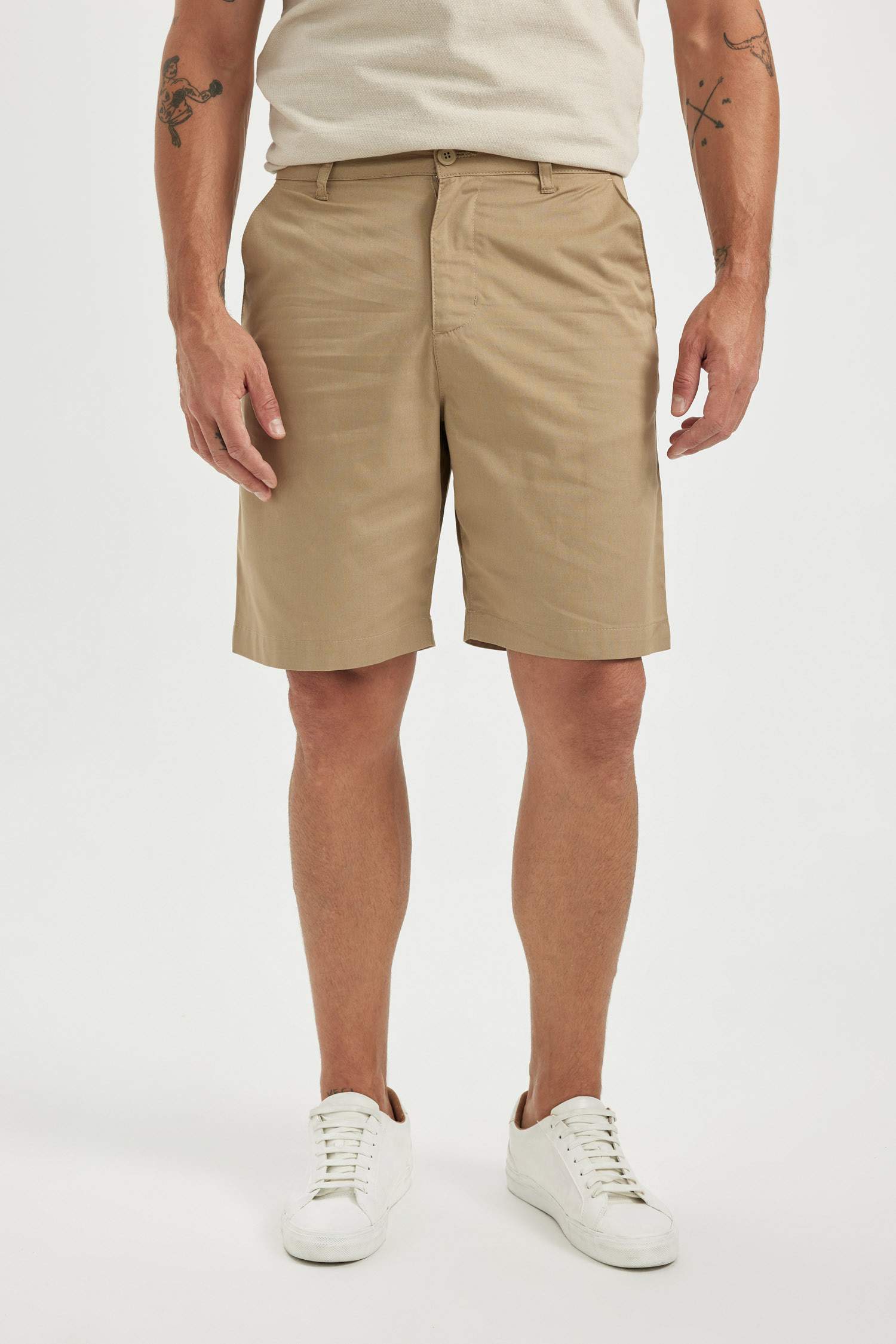 Regular Fit Gabardine Bermuda