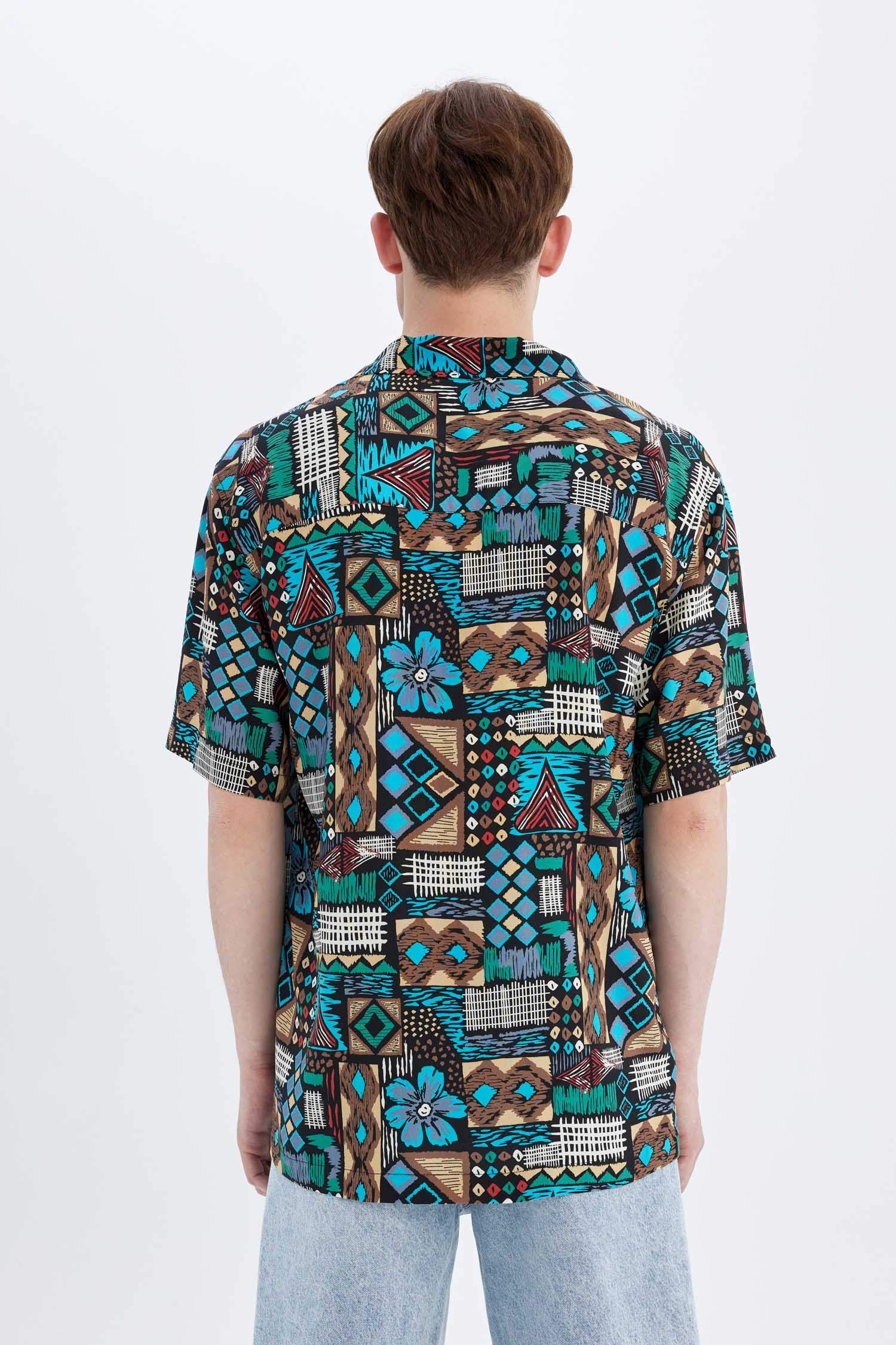 قميص نص ردن فيسكوز قصة عادية وياخة جاكيت