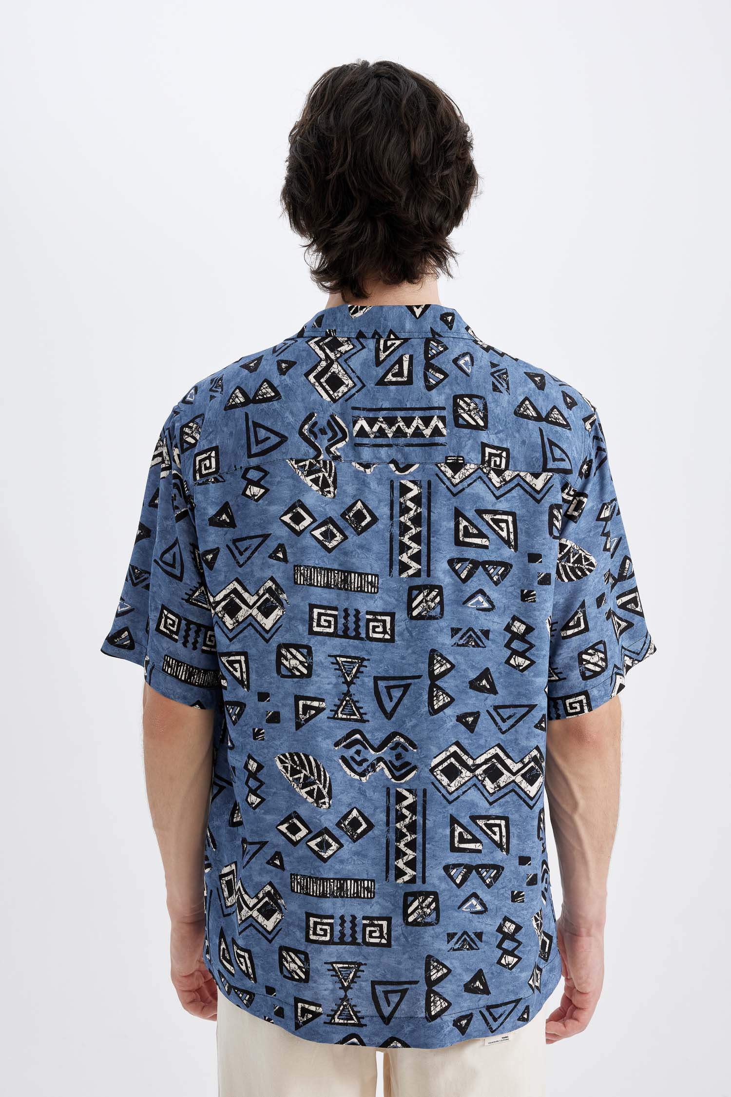 قميص فيسكوز قصة عادية نص ردن بياخة جاكيت