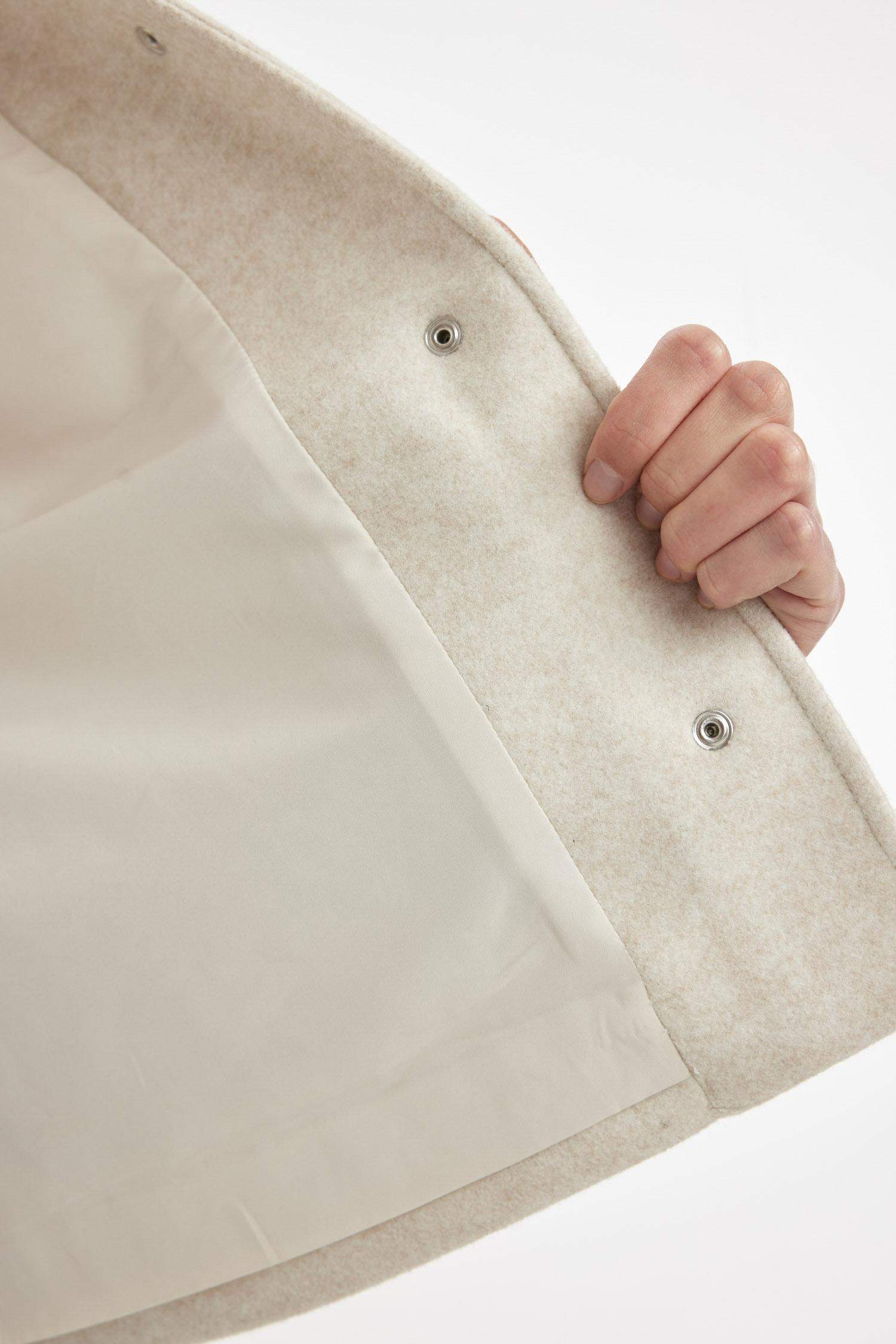 Regular Kalıp Polo Yaka Çıtçıtlı Cepli Kısa Kaşe Ceket