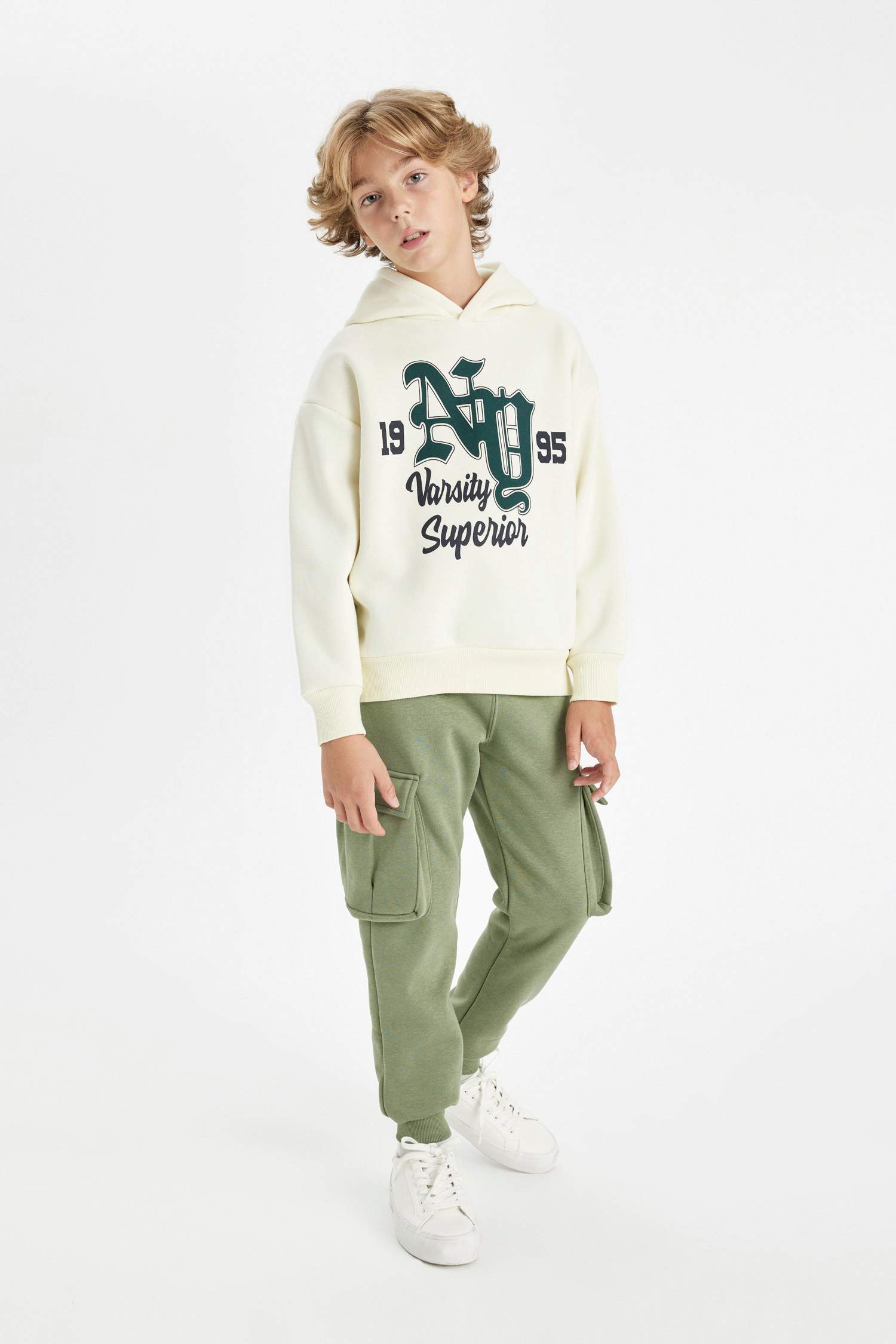 Erkek Çocuk Kargo Cepli Beli Paçası Lastikli Jogger Okul Eşofman Altı