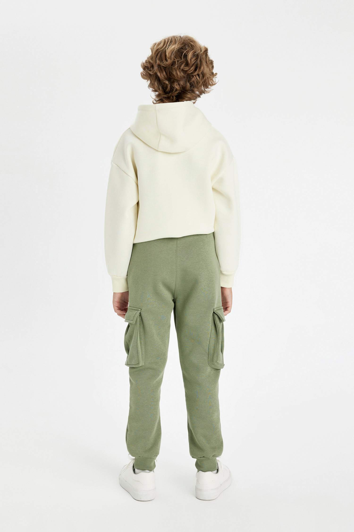 Erkek Çocuk Kargo Cepli Beli Paçası Lastikli Jogger Okul Eşofman Altı