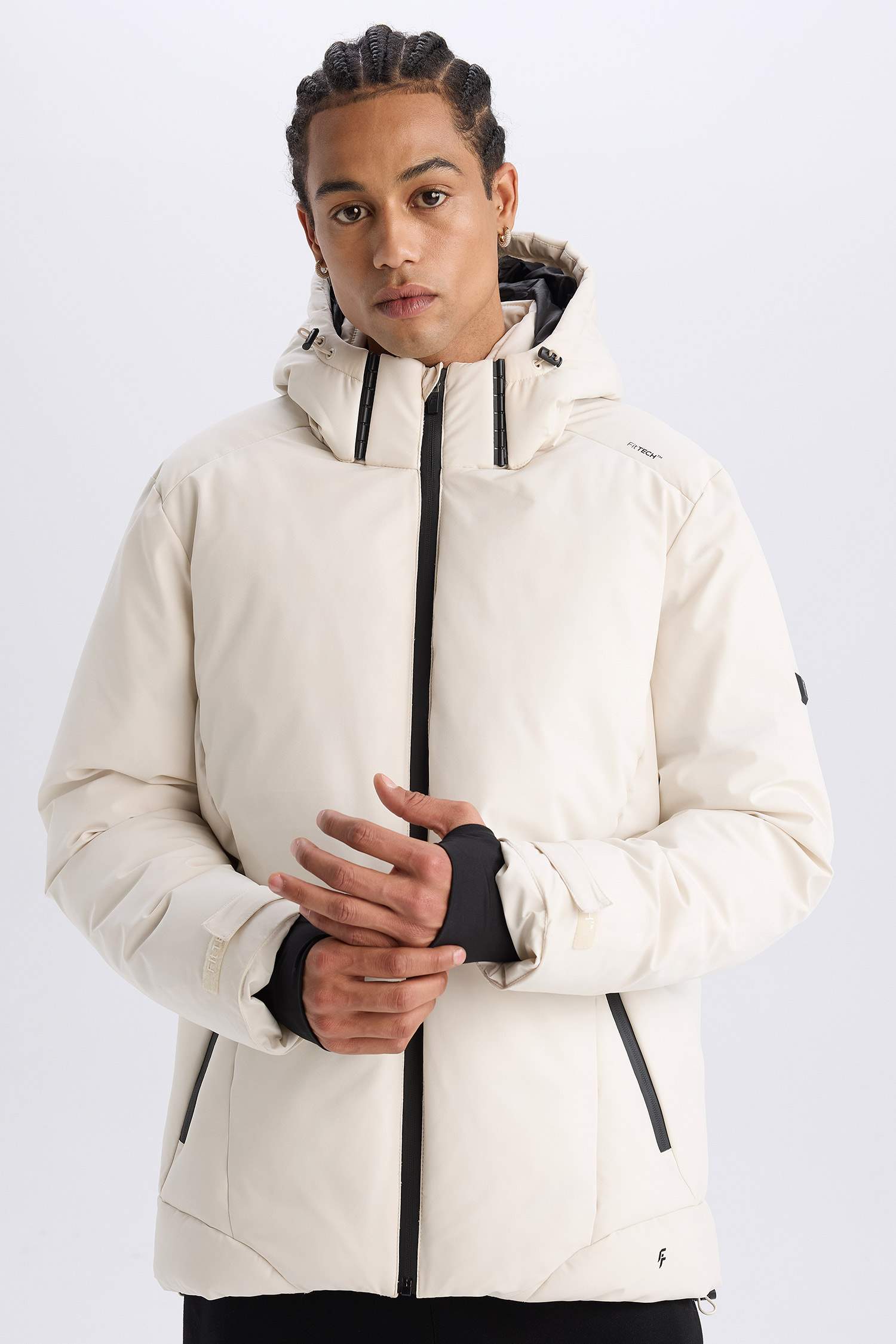 DeFactoFit USB Heated Hooded Windproof Waterproof Ski Jacket