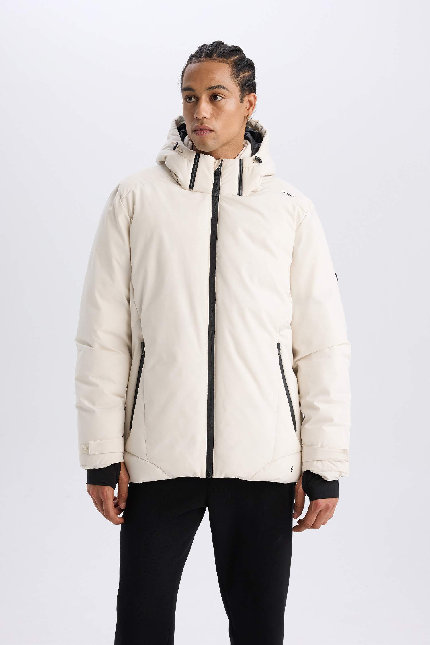 DeFactoFit USB Heated Hooded Windproof Waterproof Ski Jacket