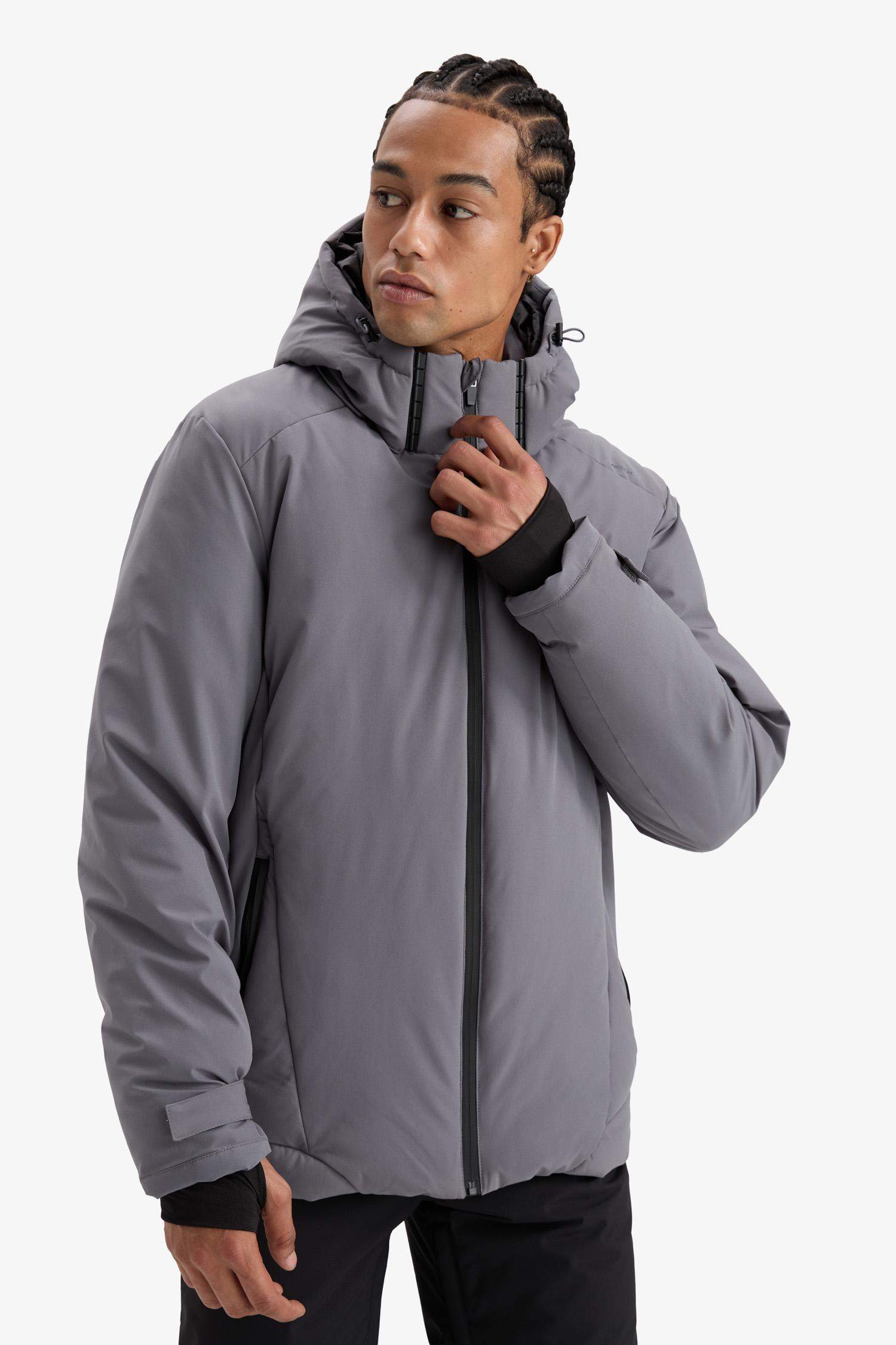 Defactofit USB Heated Waterproof Windproof Hooded Zippered Winter Ski Jacket