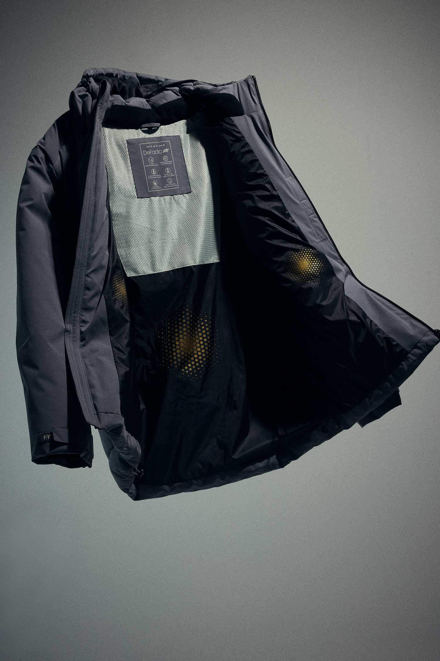 Usb Isıtıcılı Su İtici Rüzgar Geçirmez Kapüşonlu Fermuarlı Kışlık Kayak Montu