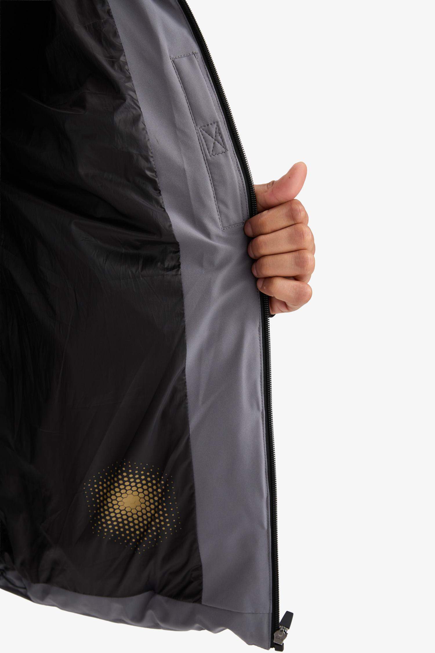 Defactofit USB Heated Waterproof Windproof Hooded Zippered Winter Ski Jacket