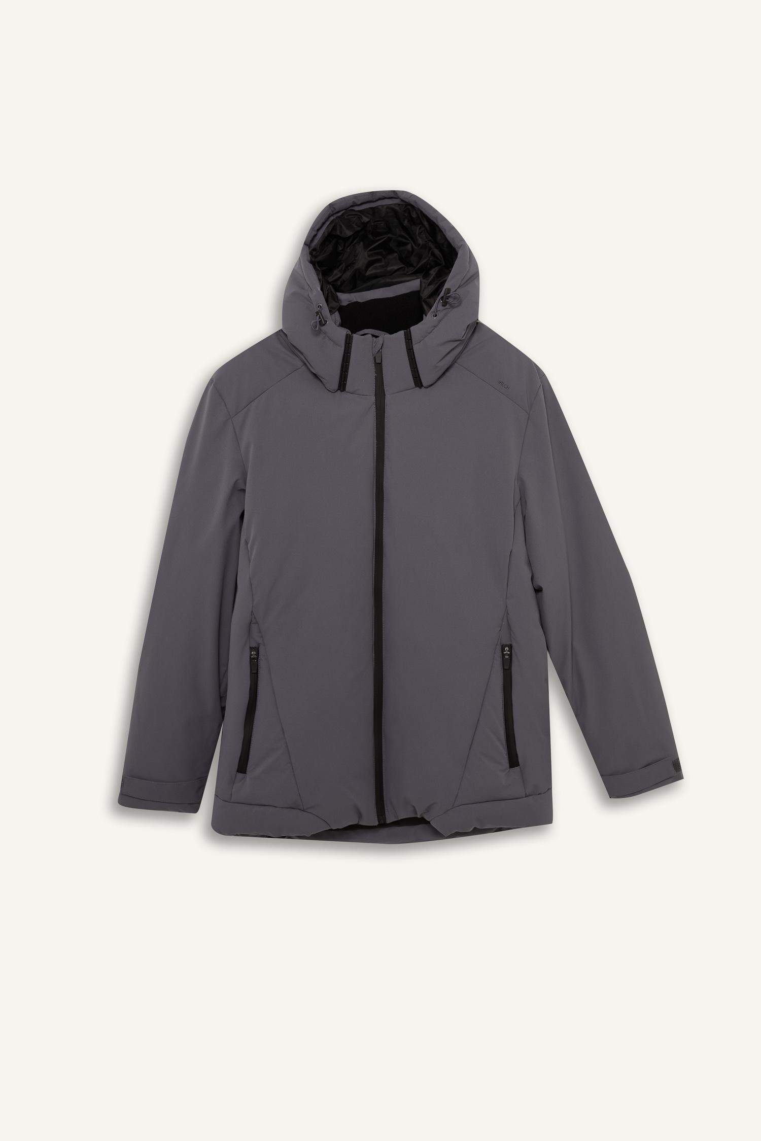 Defactofit USB Heated Waterproof Windproof Hooded Zippered Winter Ski Jacket