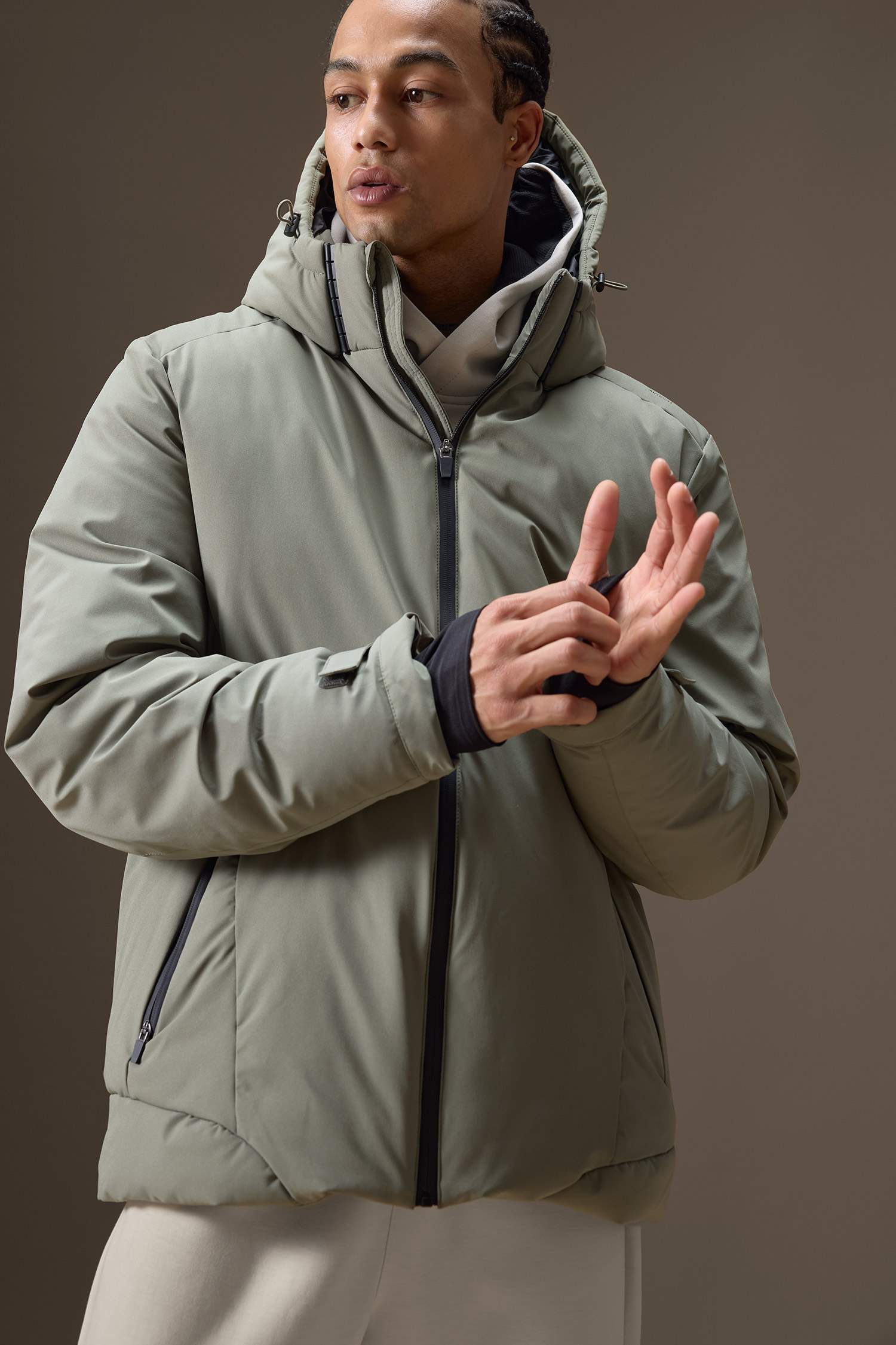 Regular Fit Windproof Waterproof USB Heated Puffer Jacket