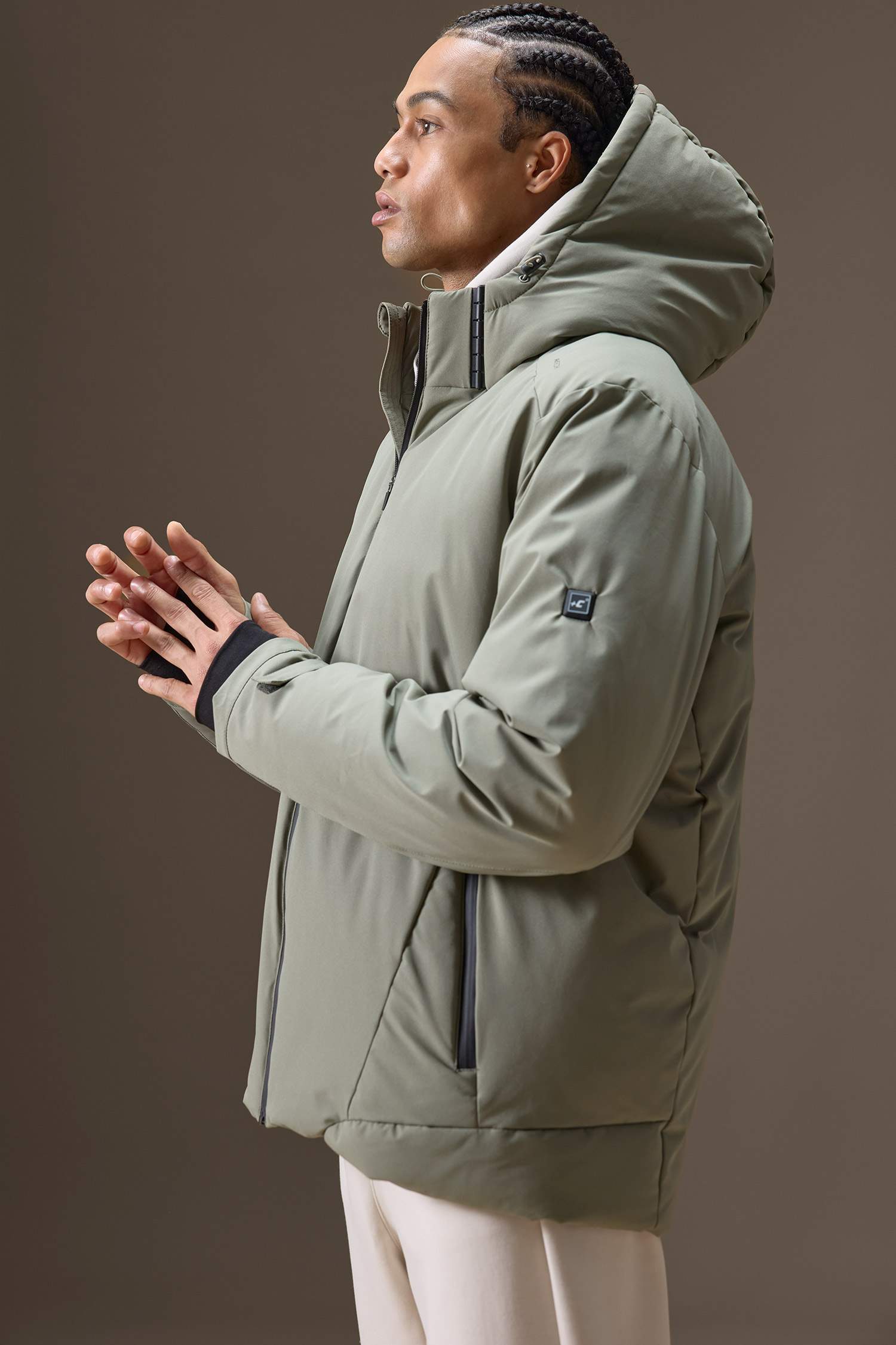 Usb Isıtıcılı Su İtici Rüzgar Geçirmez Kapüşonlu Fermuarlı Kışlık Kayak Montu