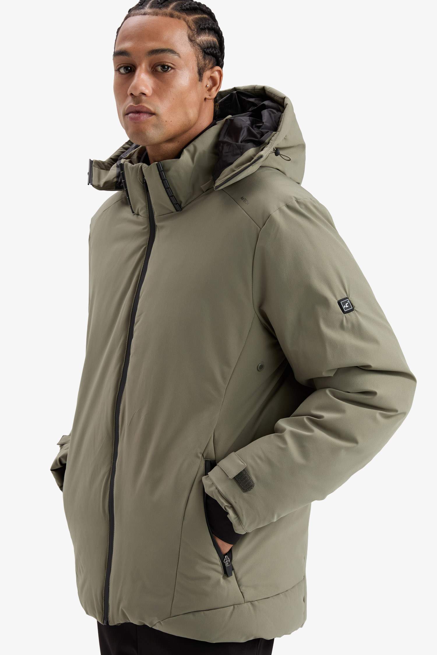 جاكيت بامب تزلج شتوي وتر بروف مطبوع قصة عادية بكابيشون من DeFactoFit