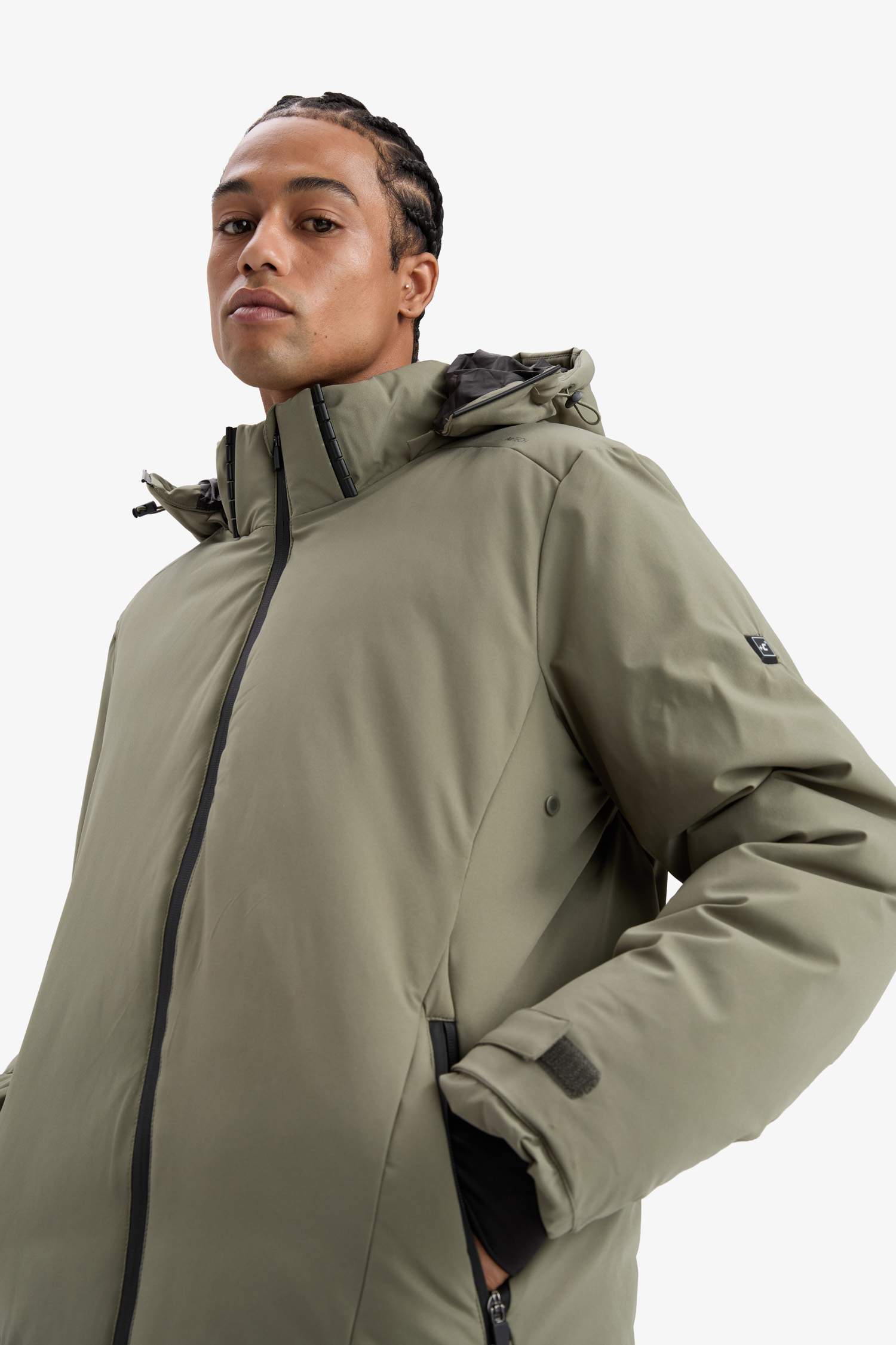 جاكيت بامب تزلج شتوي وتر بروف مطبوع قصة عادية بكابيشون من DeFactoFit