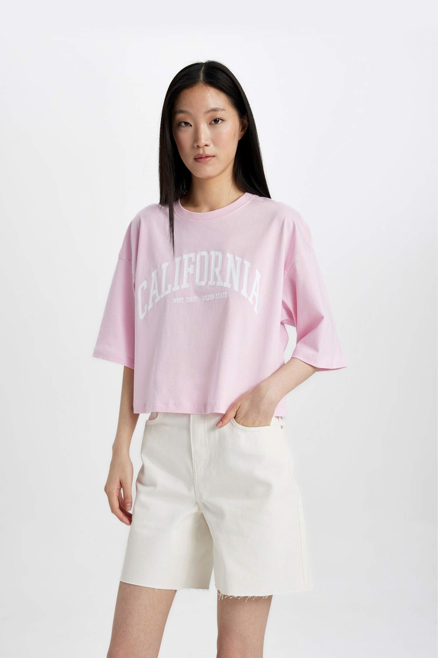 Oversize Fit Crew Neck Printed T-Shirt