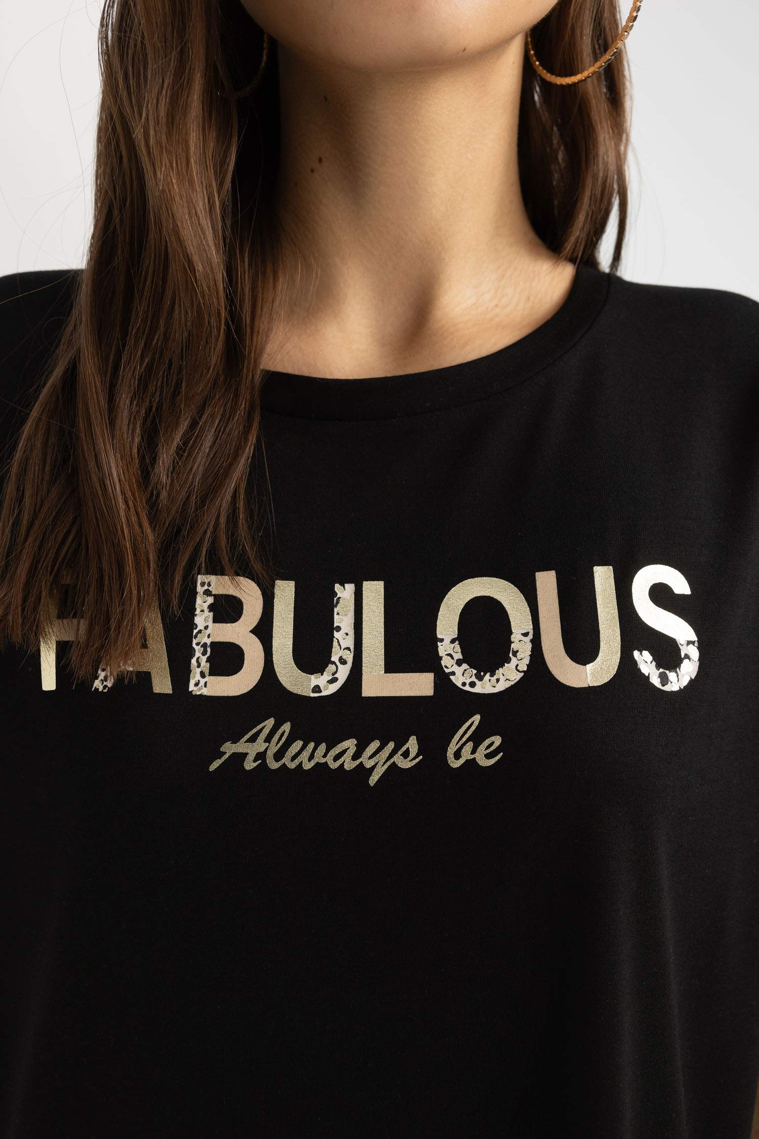 Bisiklet Yaka Baskılı Kısa Kollu Tişört