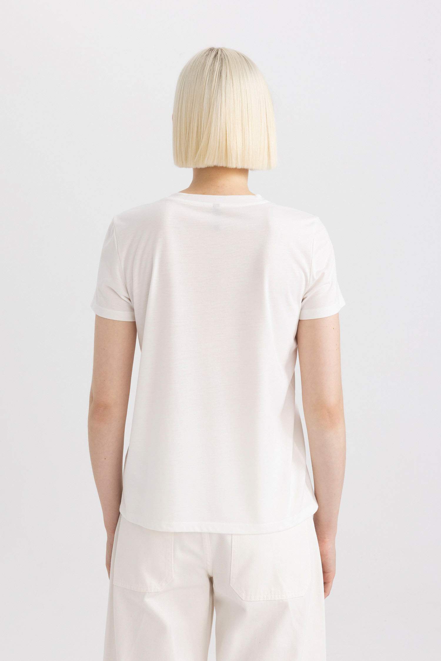 Regular Fit Crew Neck Printed Short Sleeve T-Shirt