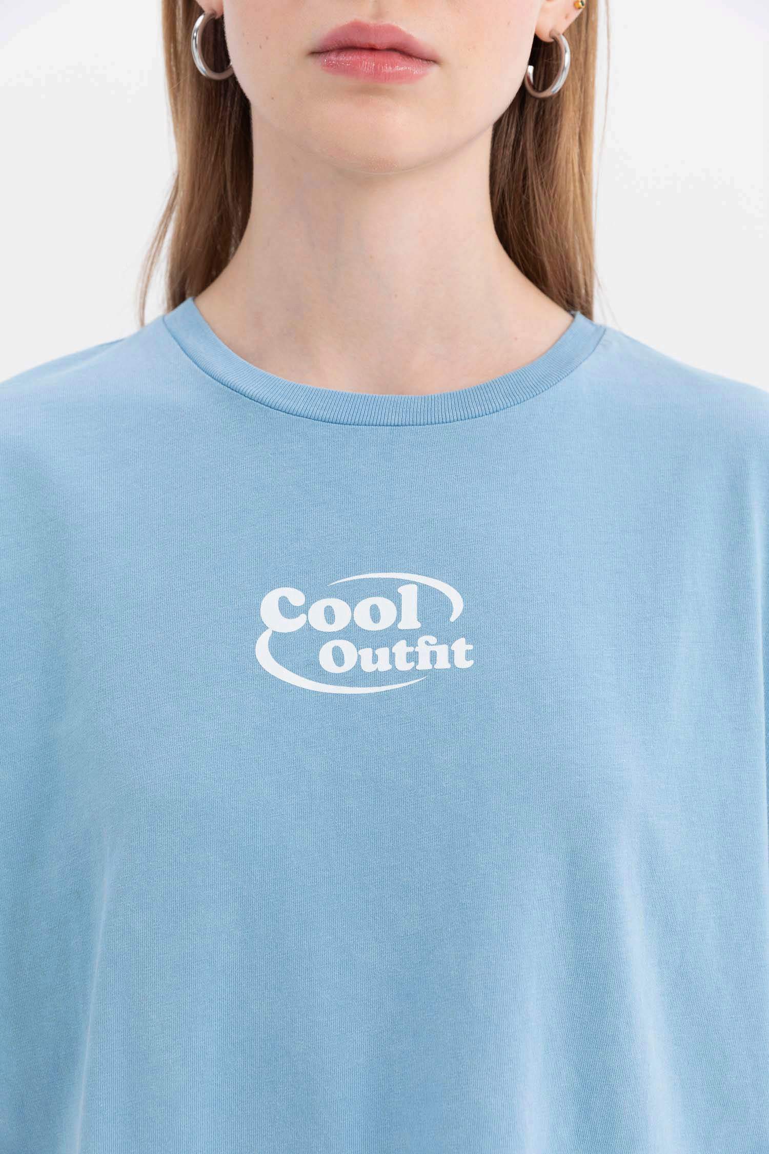 Coool дөңгелек жаға орташа Қысқа жеңді футболка