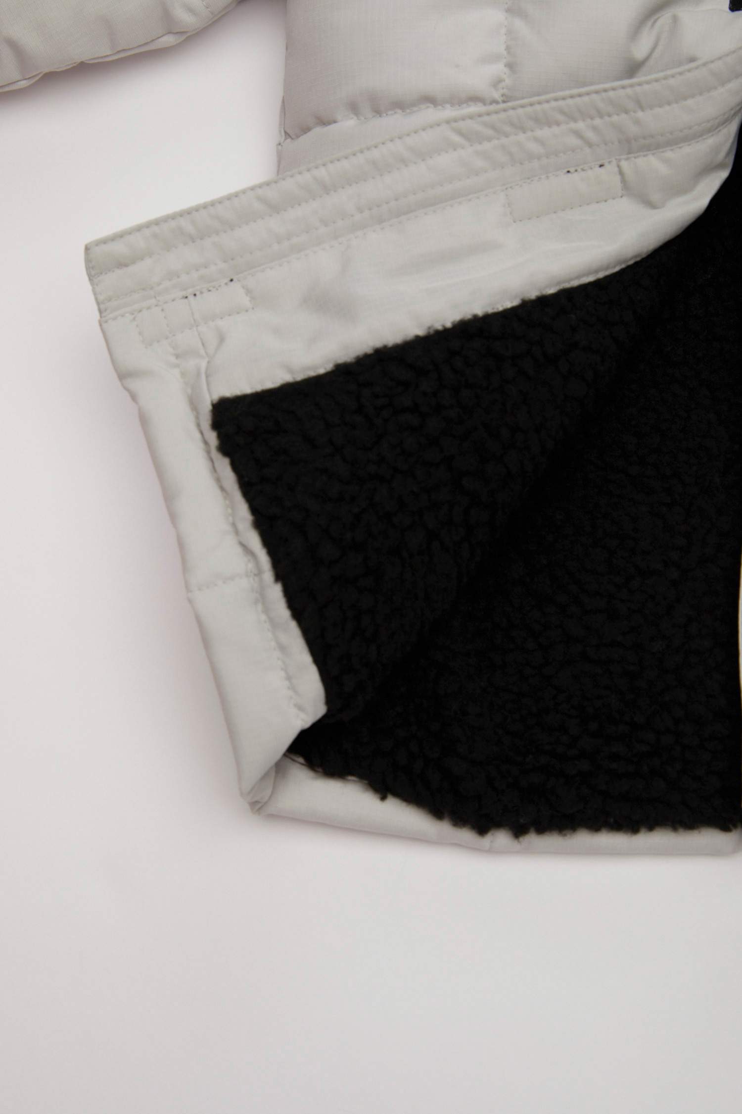 Erkek Bebek Su Geçirmez Polarlı Çok Renkli Ribana Kollu Kapüşonlu Şişme Mont