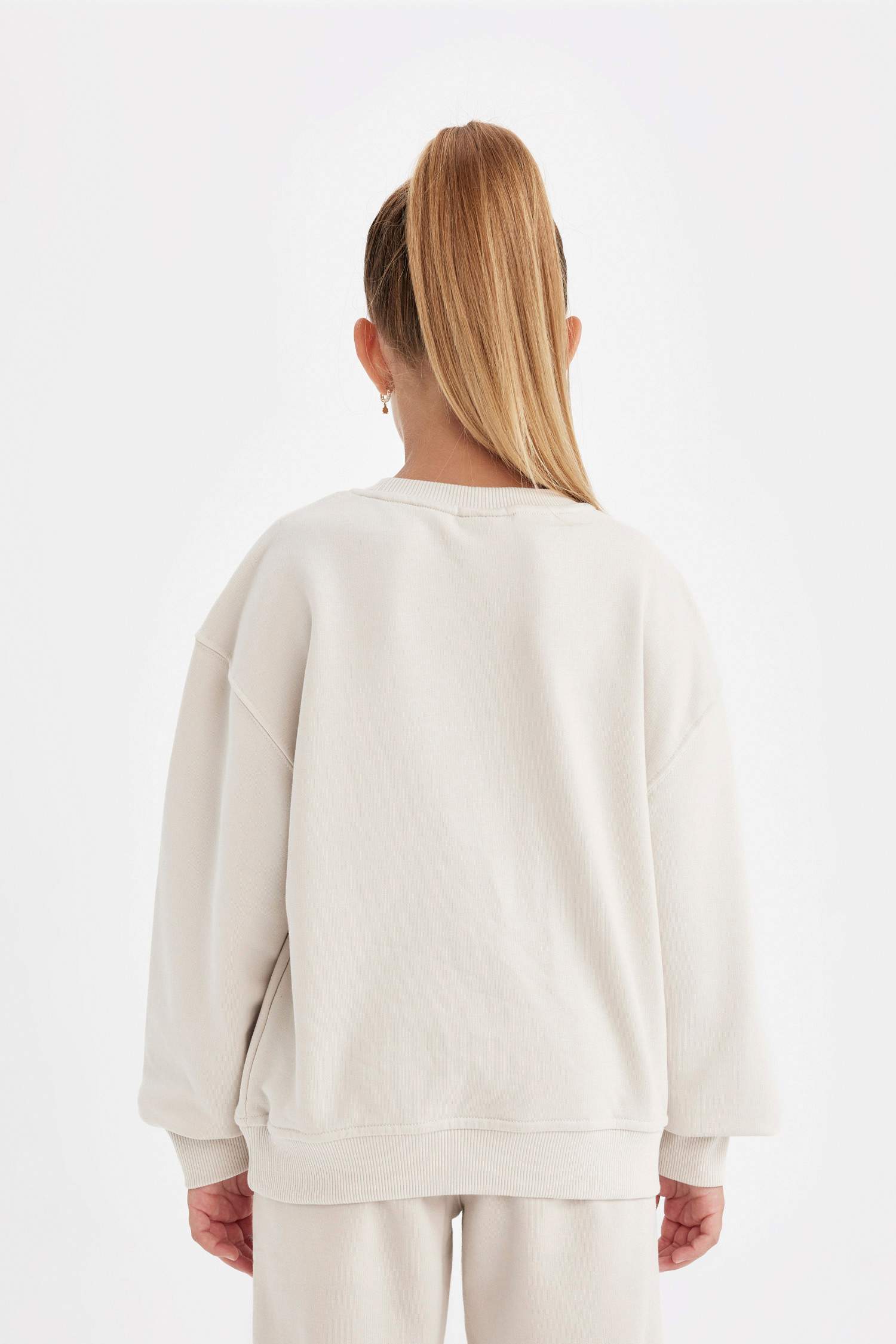 Sweat-shirt imprimé à Coupe Régulière et Col rond pour Fille