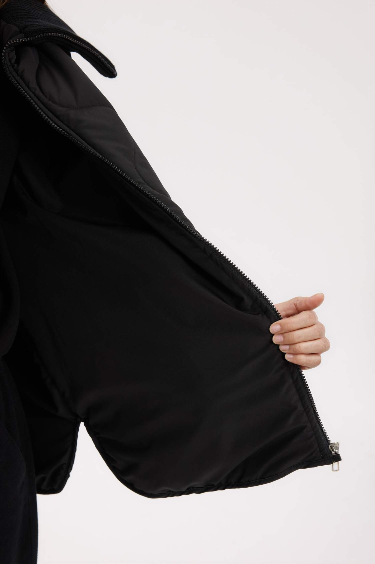 Su Geçirmez Mevsimlik Mont Kapitoneli Fermuarlı Cepli Hafif