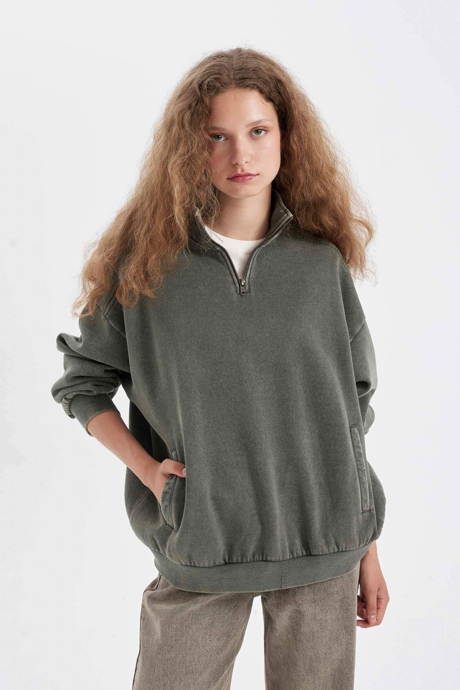 үлкен пішім жартылай найзағай Свитер