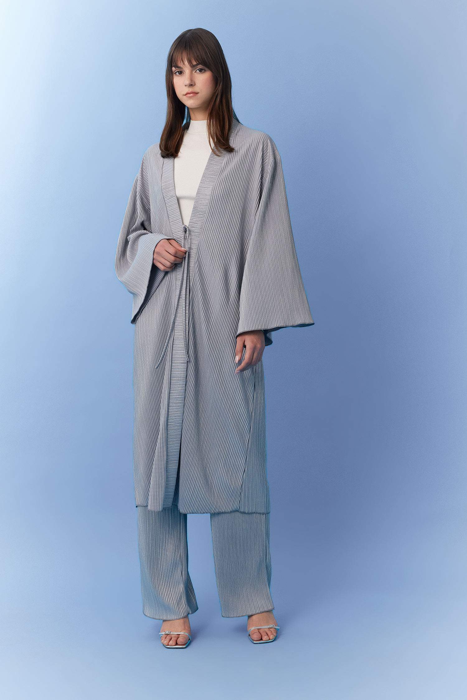 Long Fit Printed Shinny Interlock Trousers