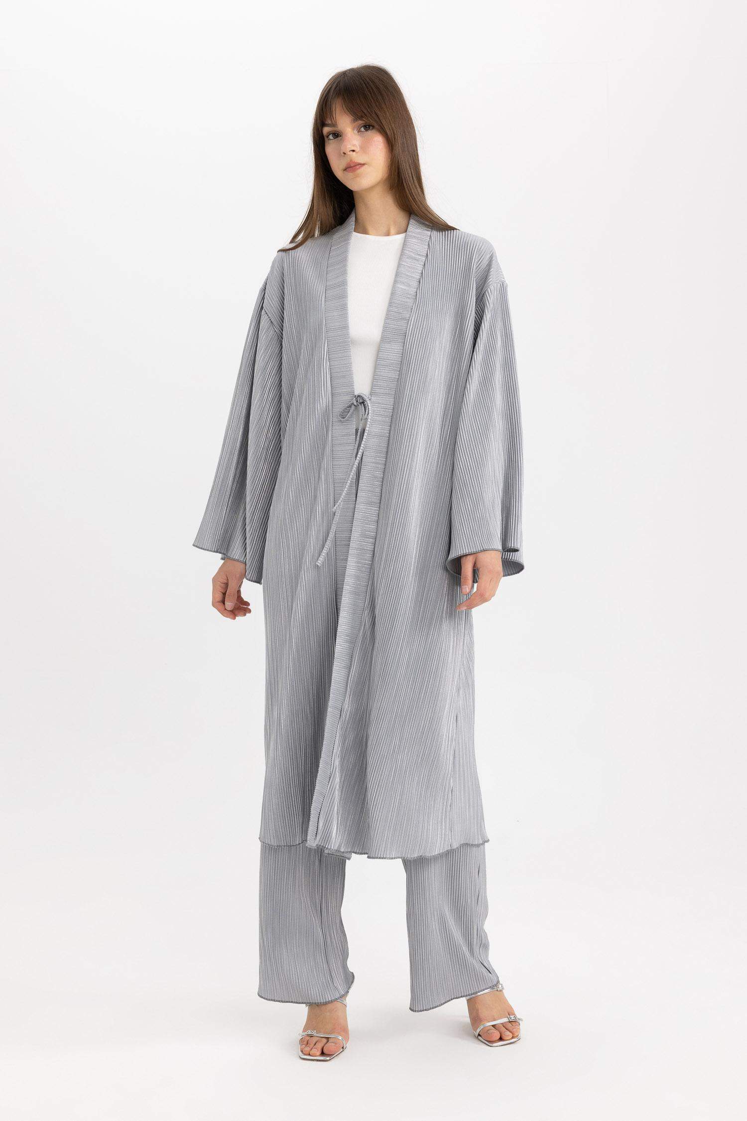 Long Fit Printed Shinny Interlock Trousers