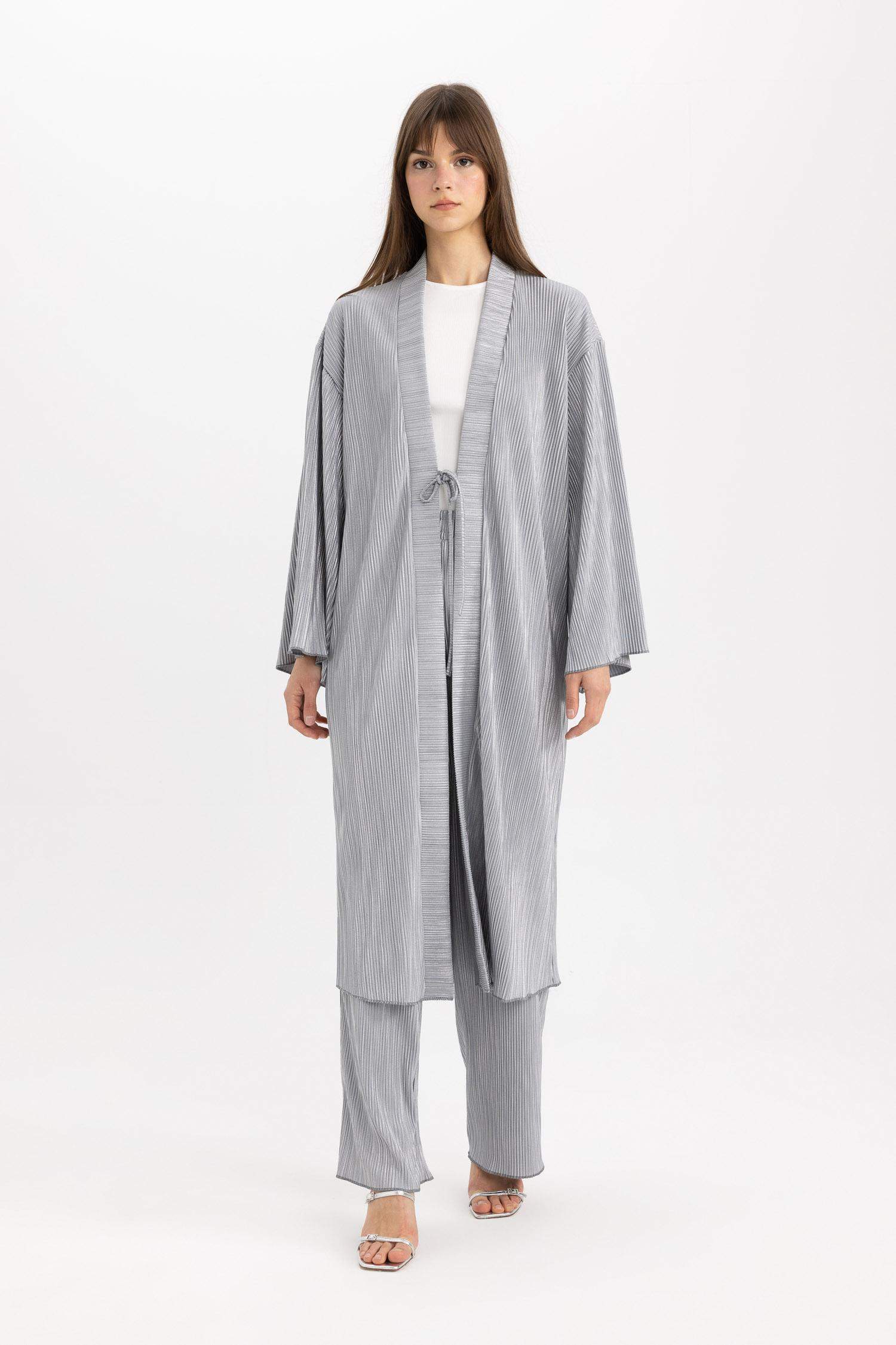 Long Fit Printed Shinny Interlock Trousers