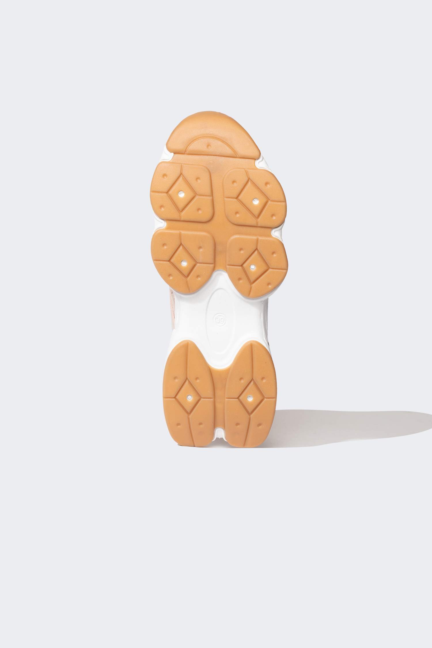 Kadın Kalın Taban Bağcıklı Suni Deri Spor Ayakkabı