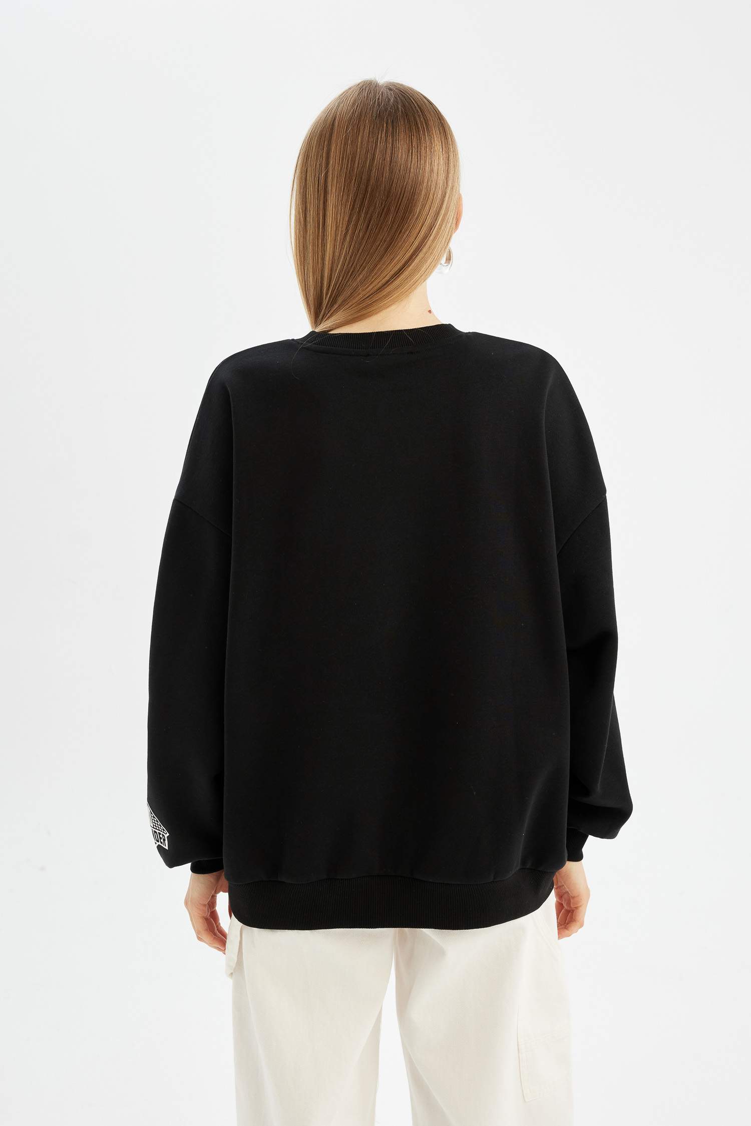 Coool үлкен пішім үлкен дөңгелек жаға Свитер