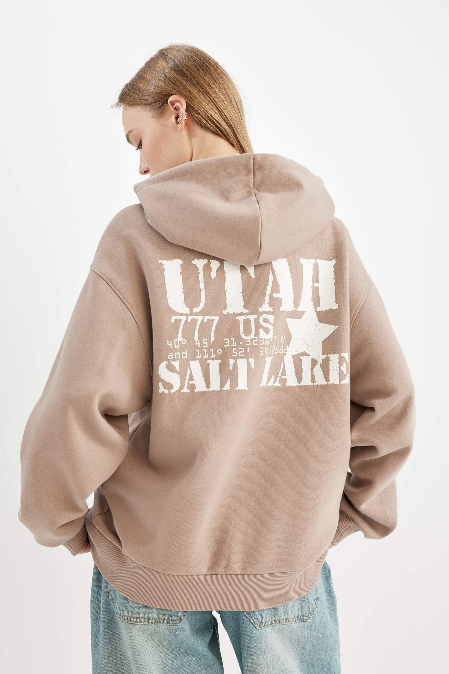 Coool үлкен пішім үлкен бас киімді Свитер