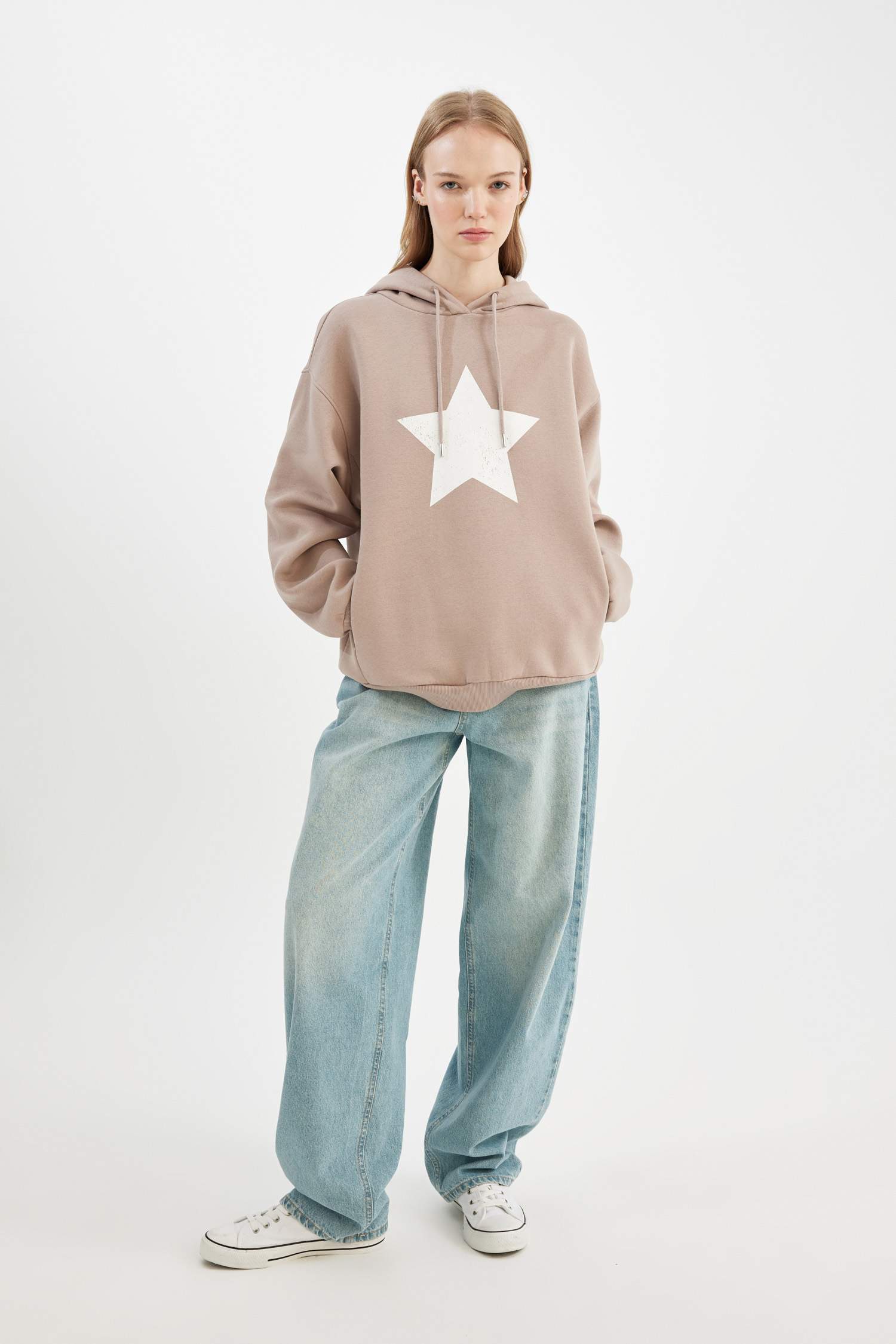 Coool үлкен пішім үлкен бас киімді Свитер