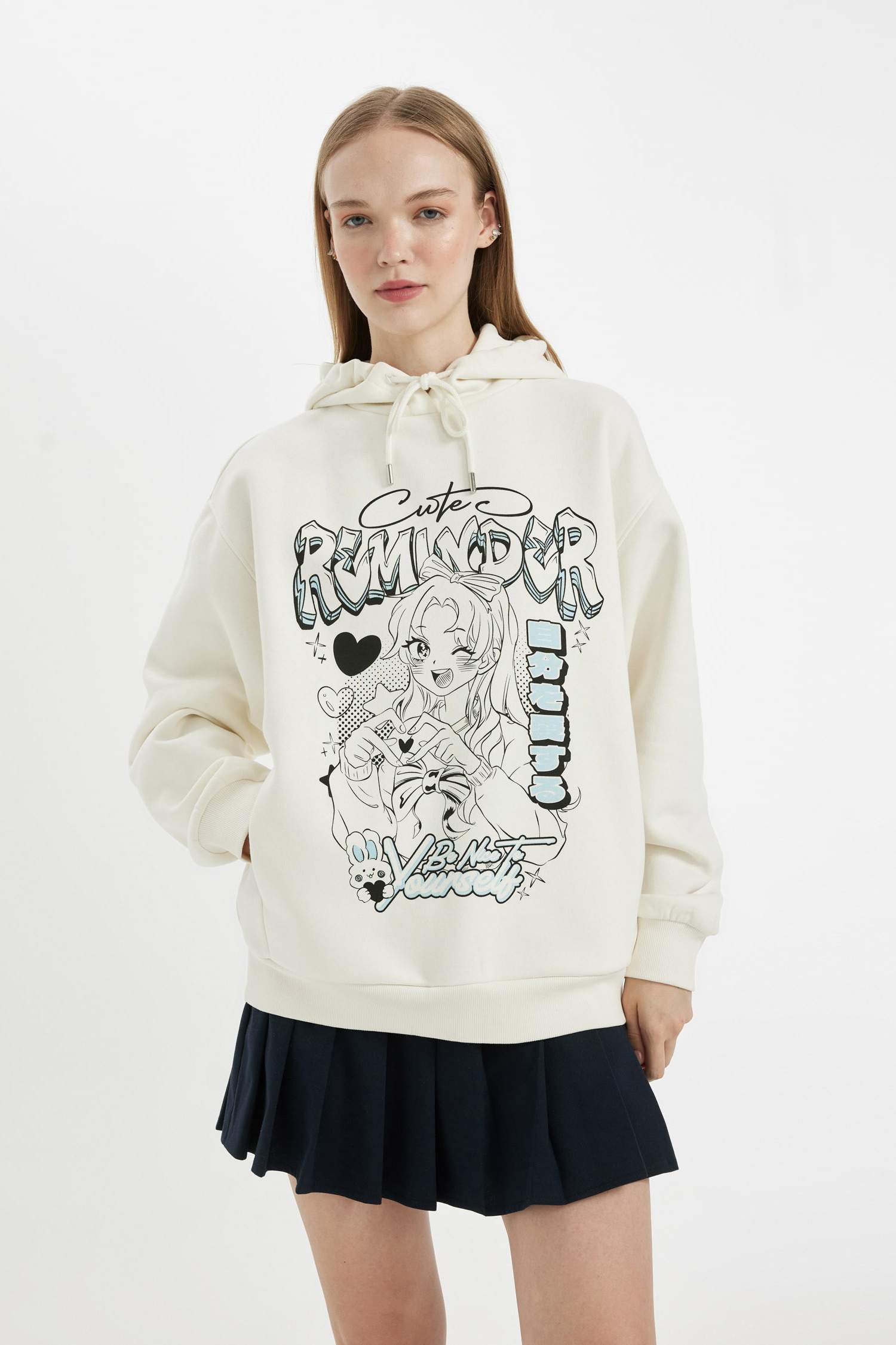 Coool үлкен пішім үлкен бас киімді Свитер